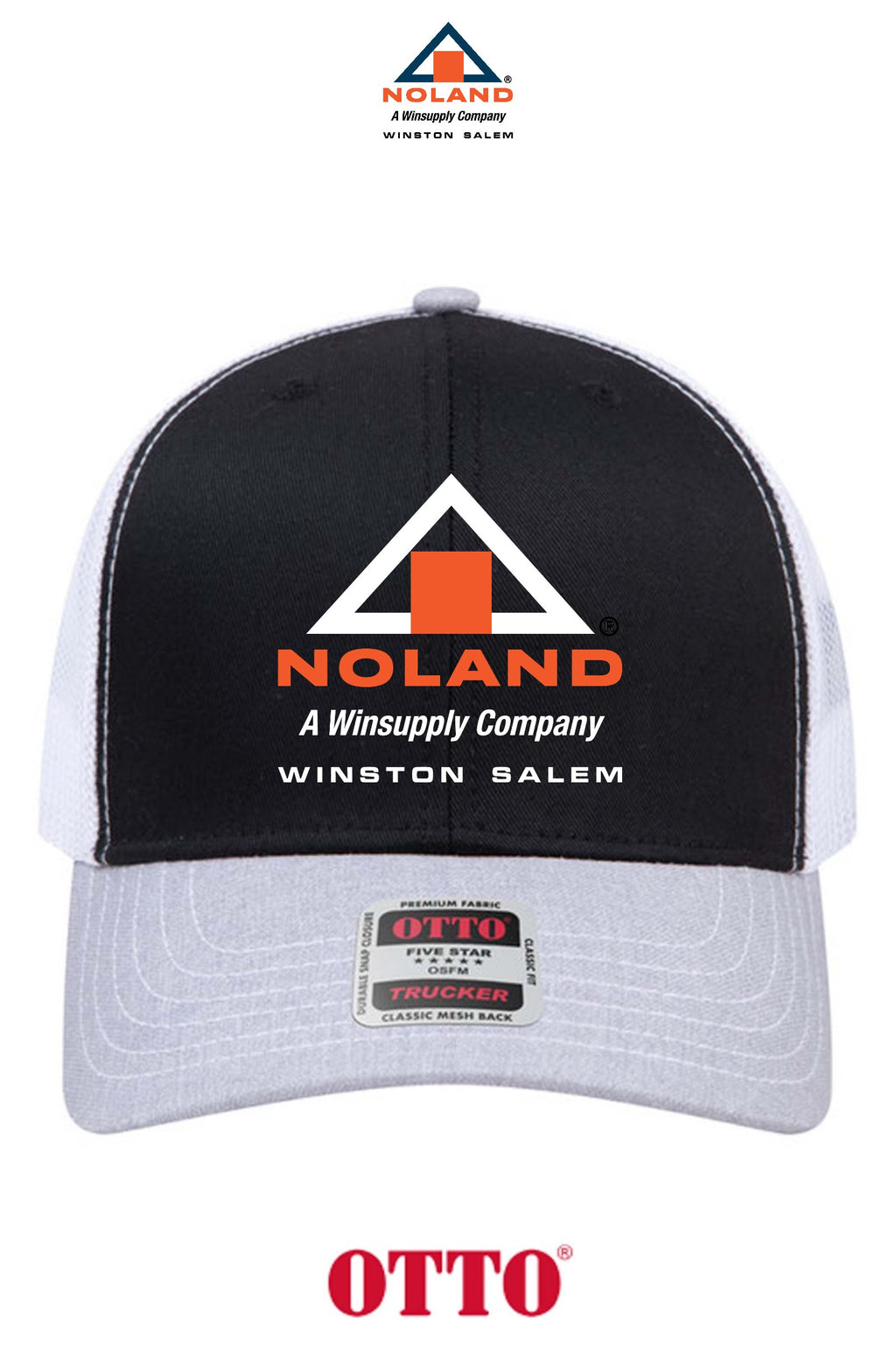 **BULK BUY SPECIAL** OTTO CAP® 6 Panel Mid Profile Mesh Back Trucker Hat - Winston Salem Noland