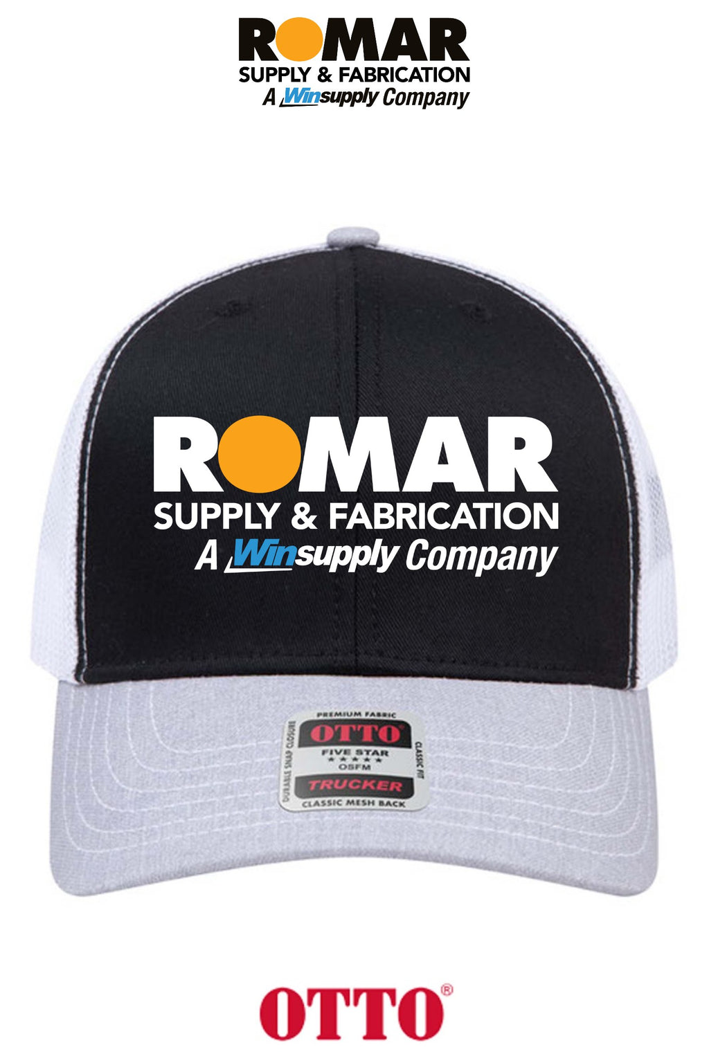 **BULK BUY SPECIAL** OTTO CAP® 6 Panel Mid Profile Mesh Back Trucker Hat - Romar Supply San Antonio