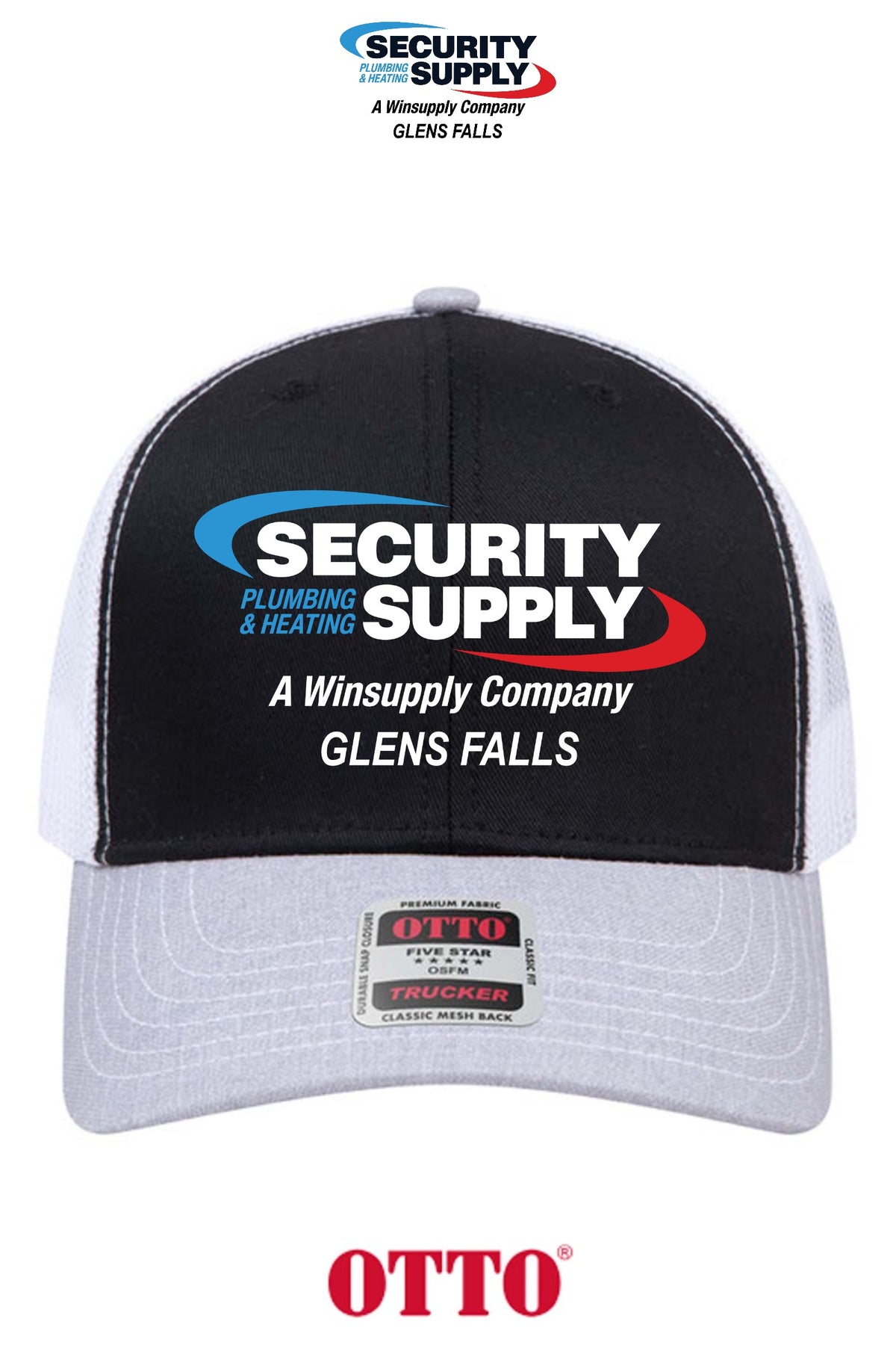 **BULK BUY SPECIAL** OTTO CAP® 6 Panel Mid Profile Mesh Back Trucker Hat - SPHS Glens Falls