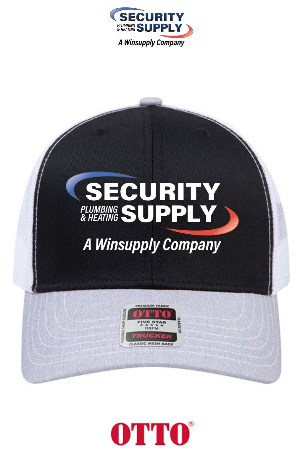 **BULK BUY SPECIAL** OTTO CAP® 6 Panel Mid Profile Mesh Back Trucker Hat - SPHS Watertown