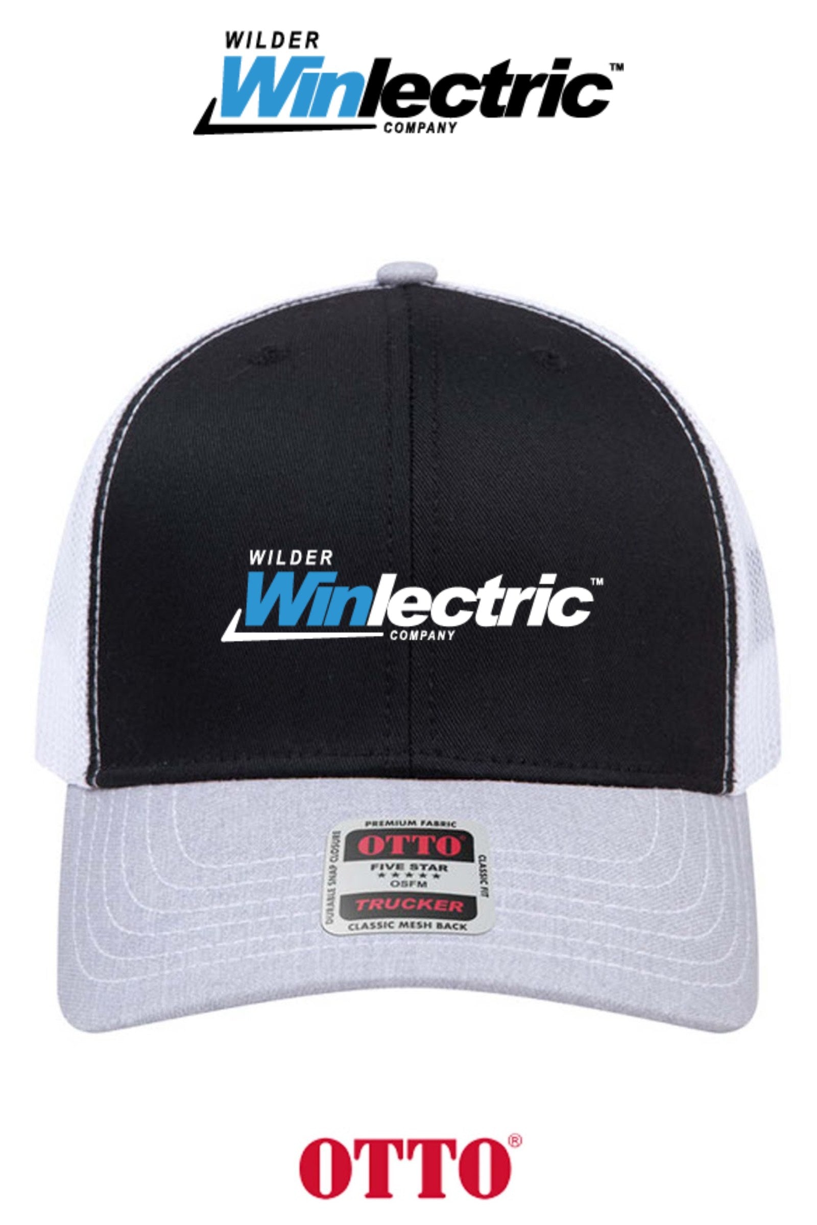 **BULK BUY SPECIAL** OTTO CAP® 6 Panel Mid Profile Mesh Back Trucker Hat - Wilder Winlectric