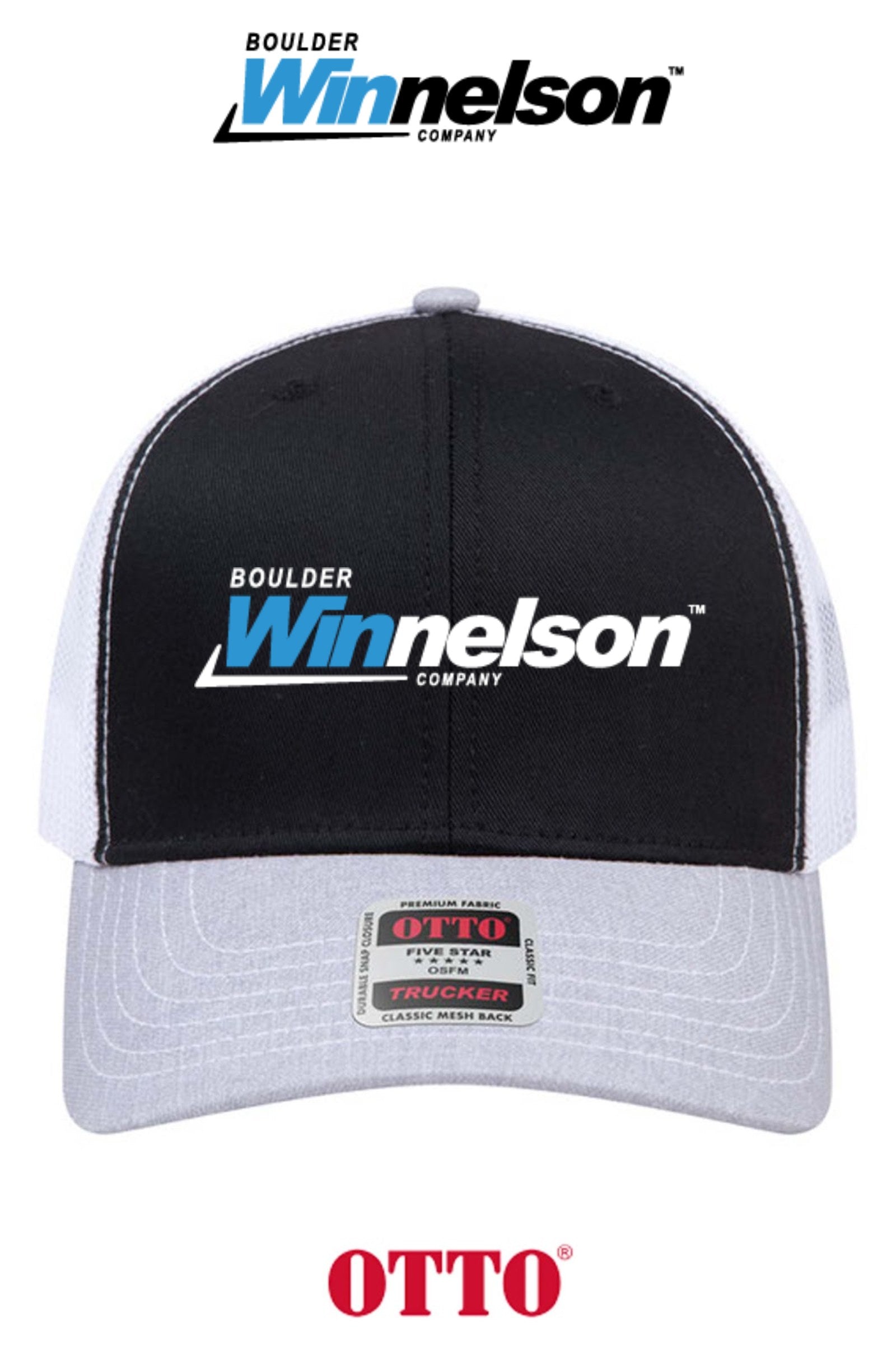 **BULK BUY SPECIAL** OTTO CAP® 6 Panel Mid Profile Mesh Back Trucker Hat - Boulder Winnelson