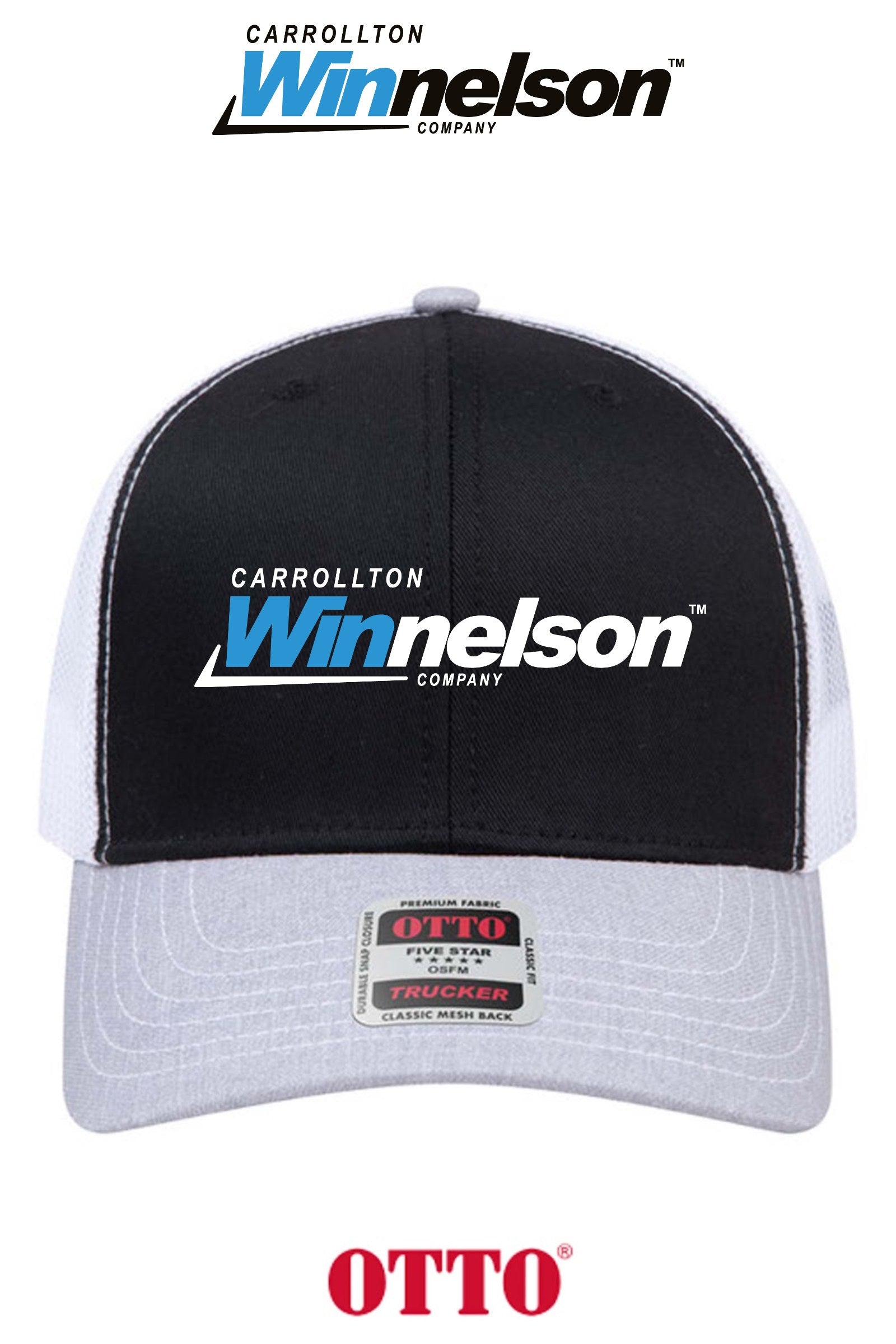 **BULK BUY SPECIAL** OTTO CAP® 6 Panel Mid Profile Mesh Back Trucker Hat - Carrollton Winnelson
