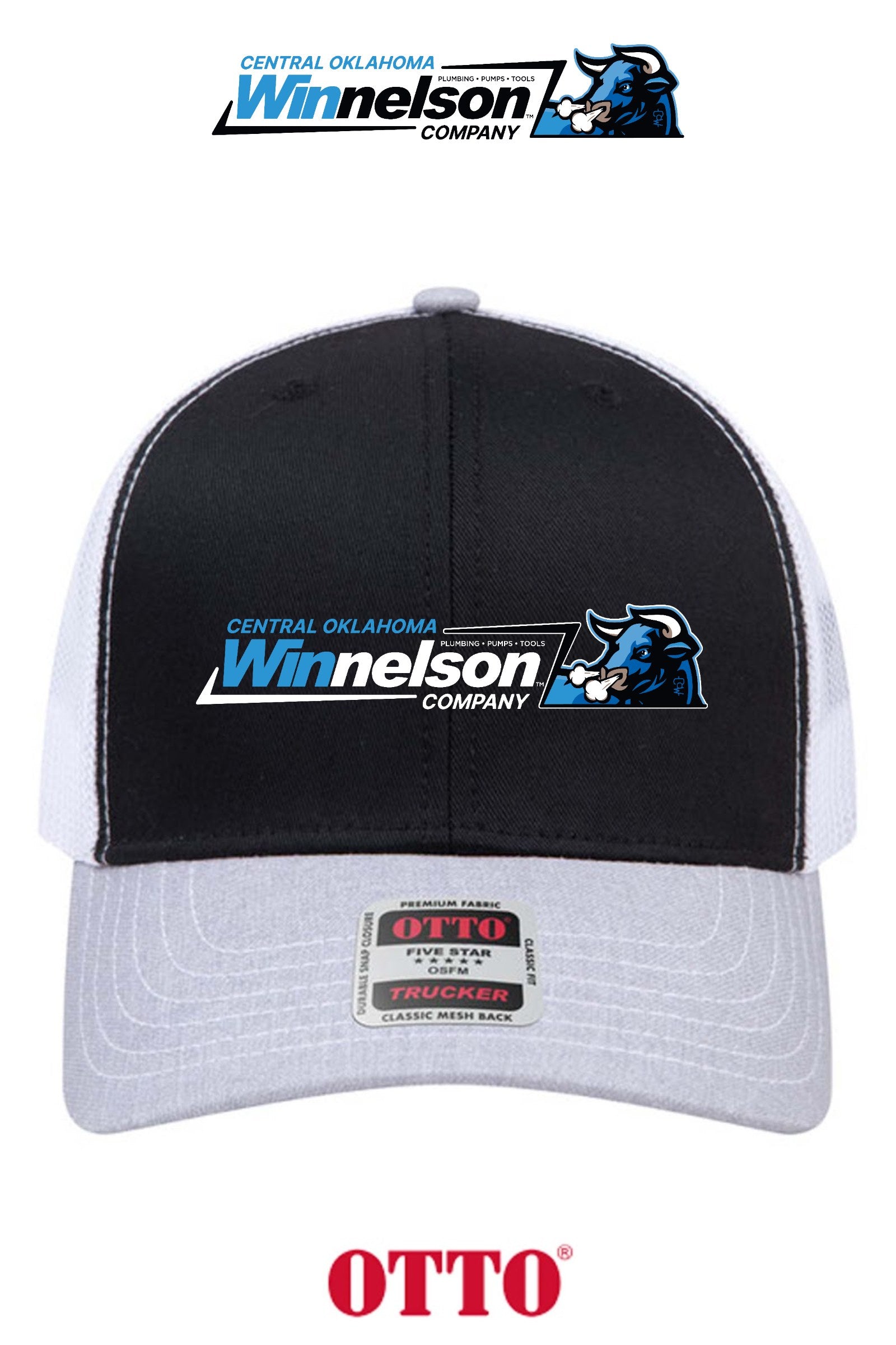 **BULK BUY SPECIAL** OTTO CAP® 6 Panel Mid Profile Mesh Back Trucker Hat - Winnelson Central Oklahoma