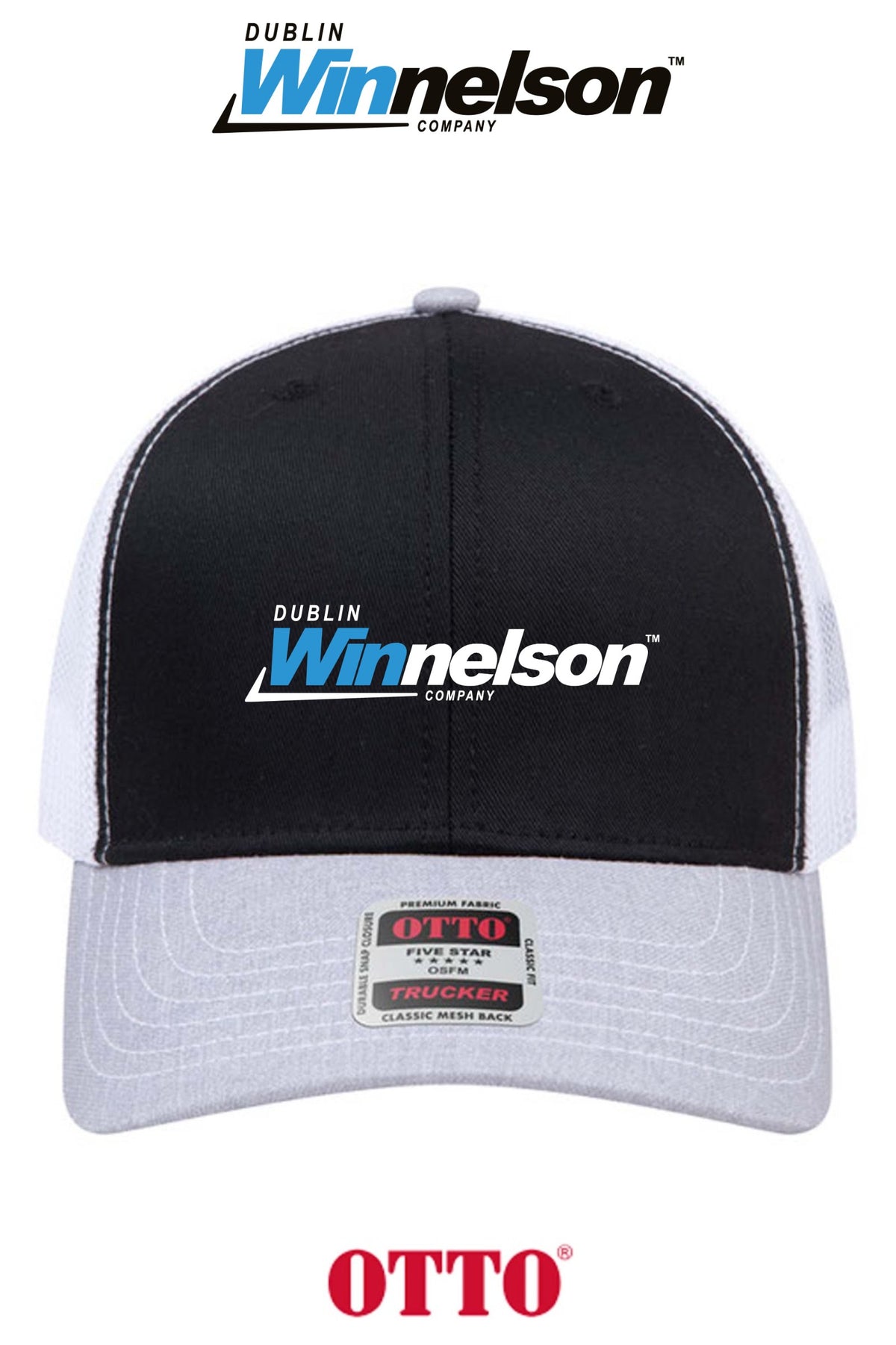 **BULK BUY SPECIAL** OTTO CAP® 6 Panel Mid Profile Mesh Back Trucker Hat - Dublin Winnelson