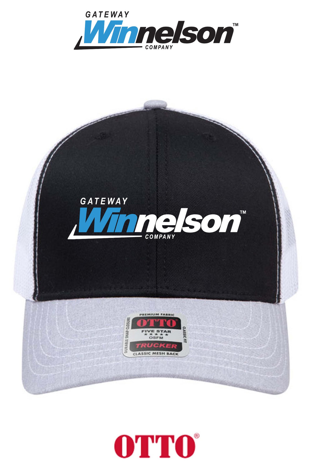 **BULK BUY SPECIAL** OTTO CAP® 6 Panel Mid Profile Mesh Back Trucker Hat - Gateway Winnelson