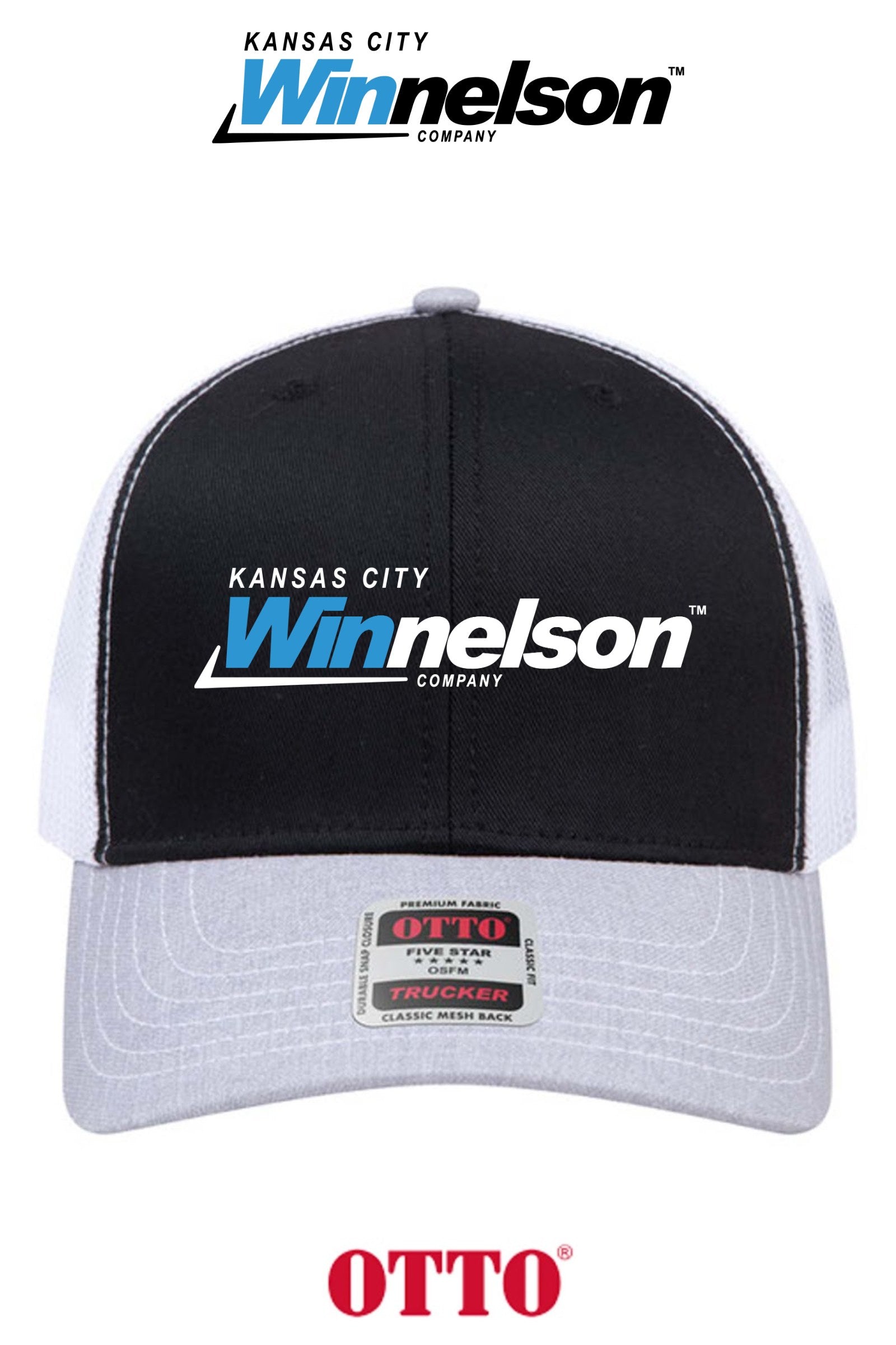 **BULK BUY SPECIAL** OTTO CAP® 6 Panel Mid Profile Mesh Back Trucker Hat - Kansas City Winnelson