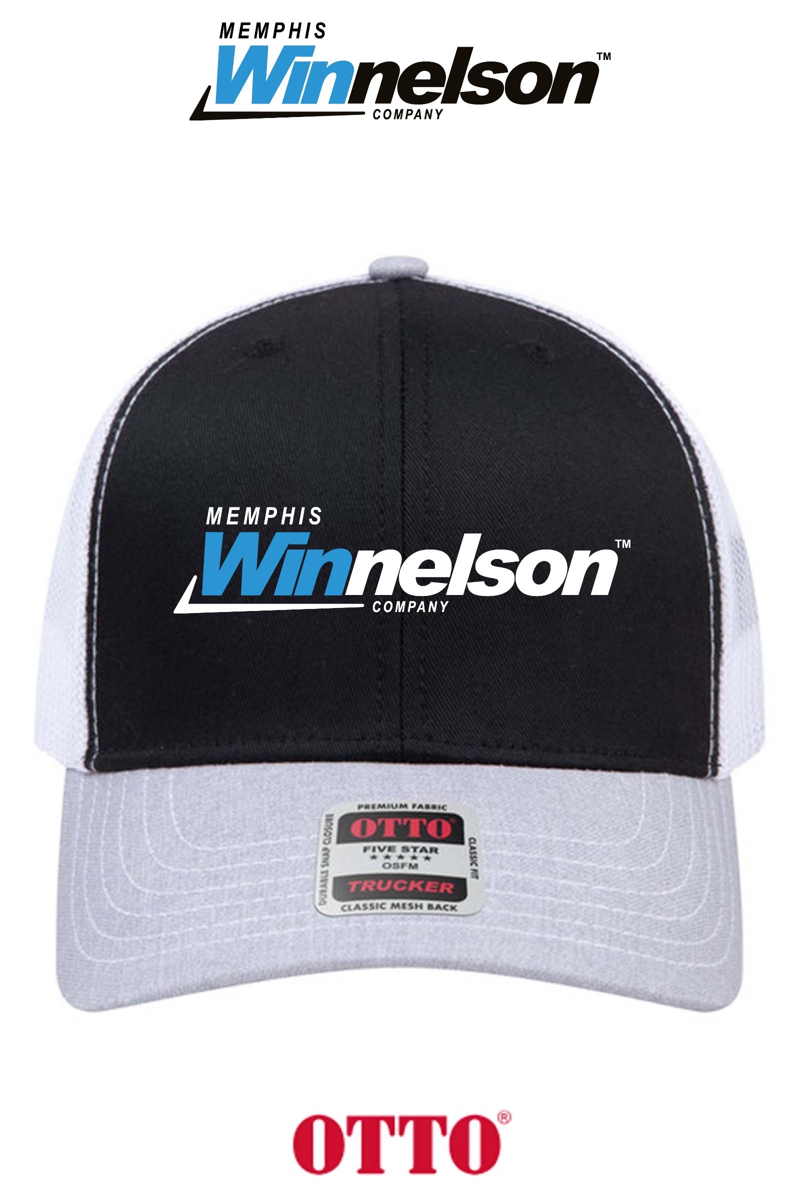**BULK BUY SPECIAL** OTTO CAP® 6 Panel Mid Profile Mesh Back Trucker Hat - Memphis Winnelson