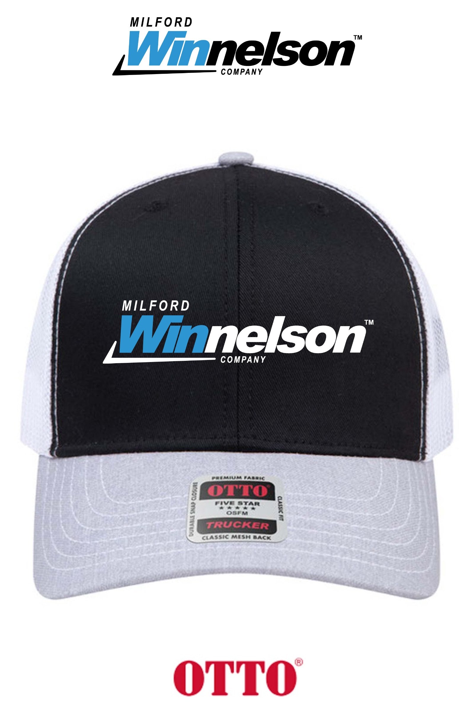 **BULK BUY SPECIAL** OTTO CAP® 6 Panel Mid Profile Mesh Back Trucker Hat - Milford Winnelson