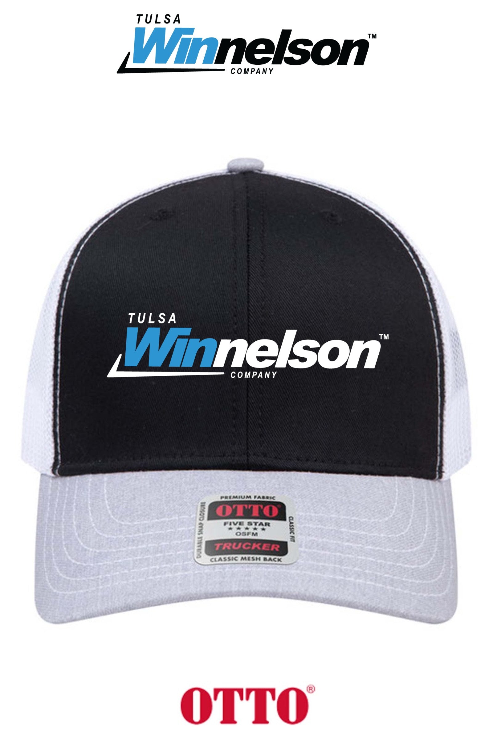 **BULK BUY SPECIAL** OTTO CAP® 6 Panel Mid Profile Mesh Back Trucker Hat - Tulsa Winnelson
