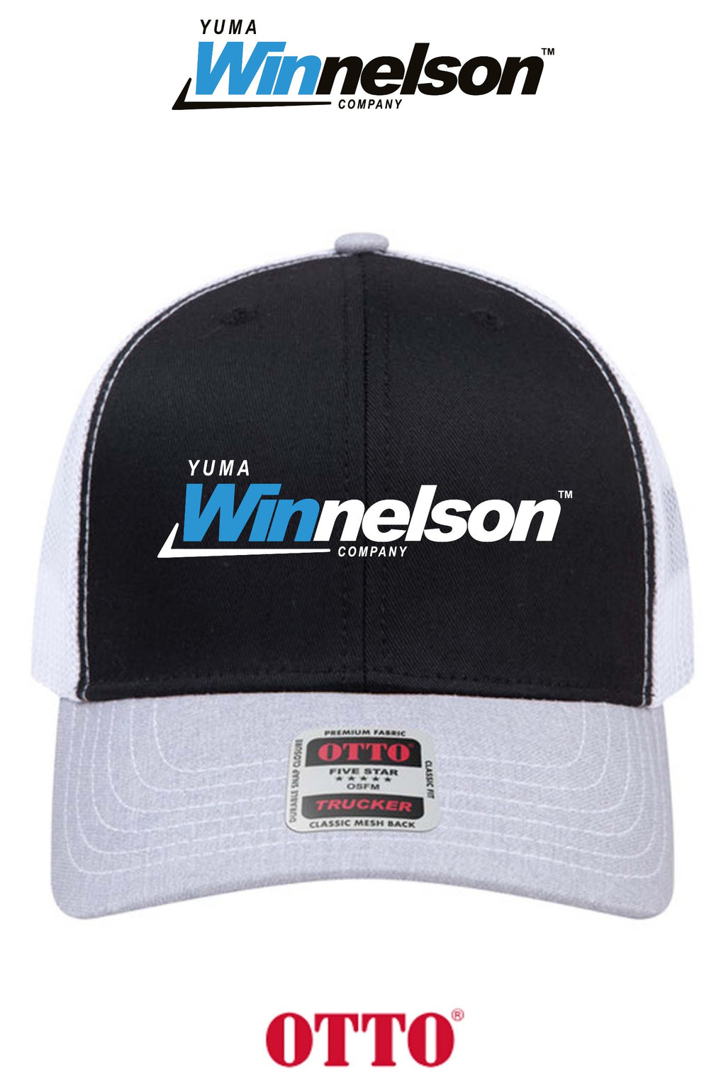 **BULK BUY SPECIAL** OTTO CAP® 6 Panel Mid Profile Mesh Back Trucker Hat - Yuma Winnelson