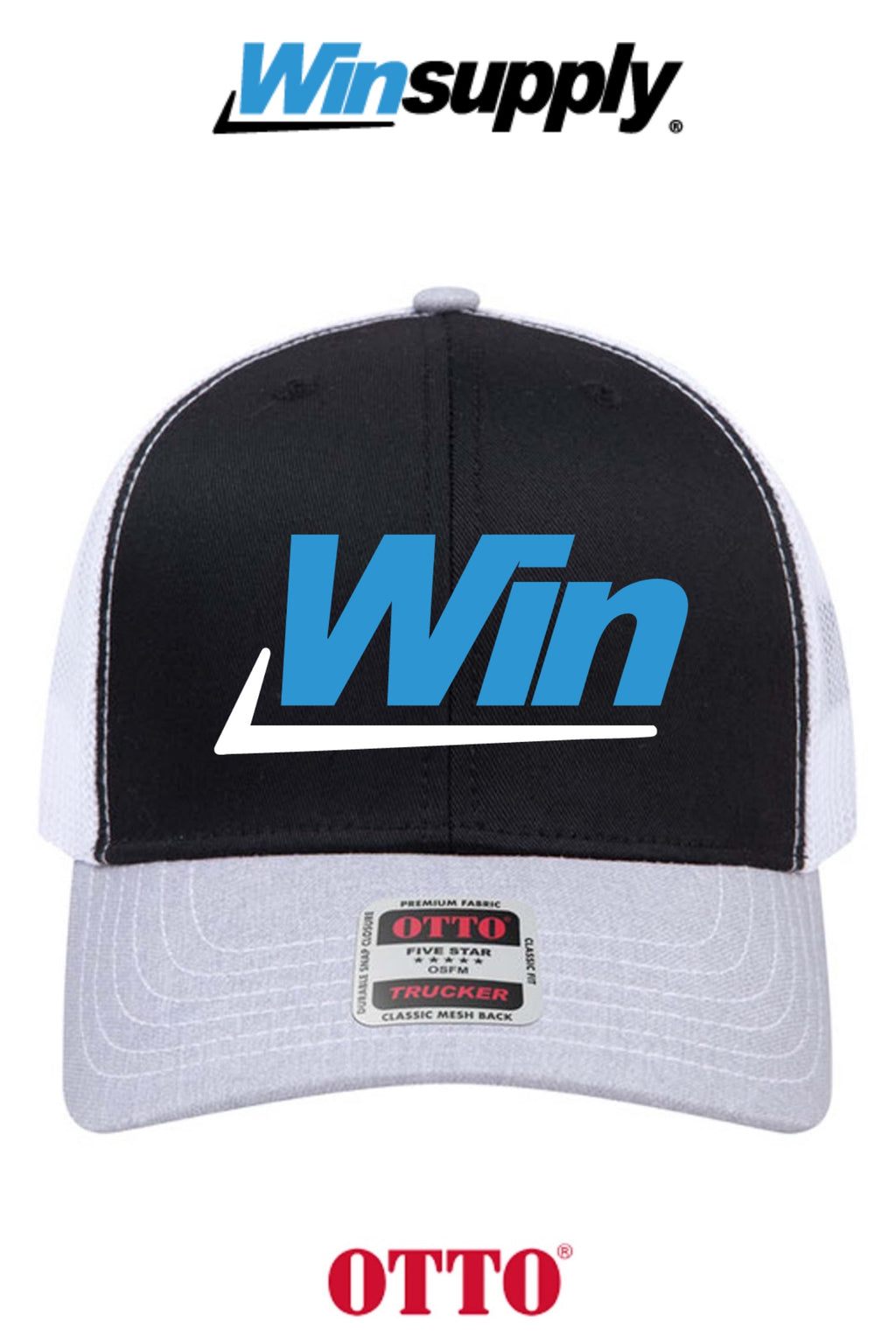 **BULK BUY SPECIAL** OTTO CAP® 6 Panel Mid Profile Mesh Back Trucker Hat - Winsupply INC.
