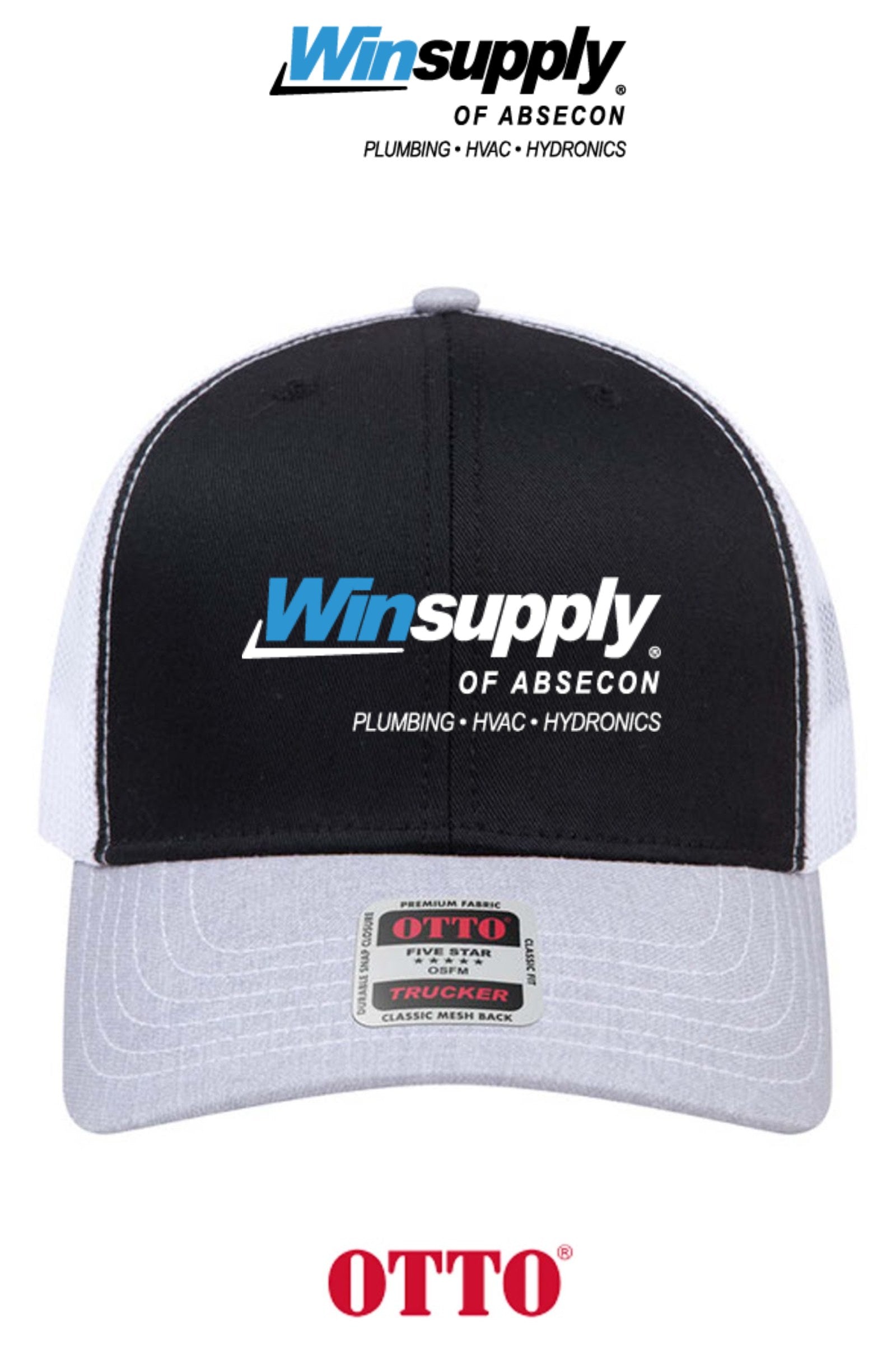 **BULK BUY SPECIAL** OTTO CAP® 6 Panel Mid Profile Mesh Back Trucker Hat - Winsupply of Absecon