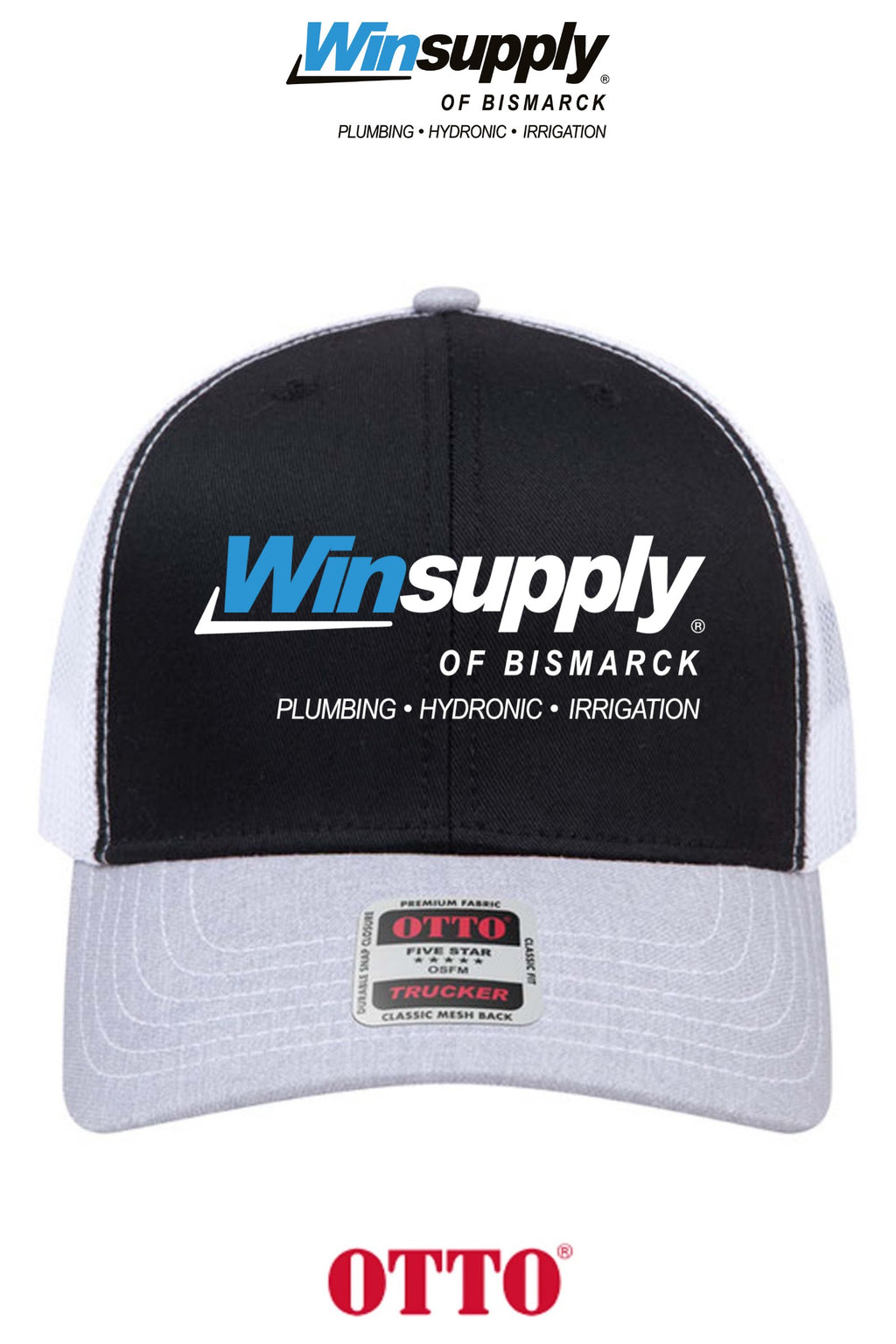 **BULK BUY SPECIAL** OTTO CAP® 6 Panel Mid Profile Mesh Back Trucker Hat - Winsupply of Bismarck