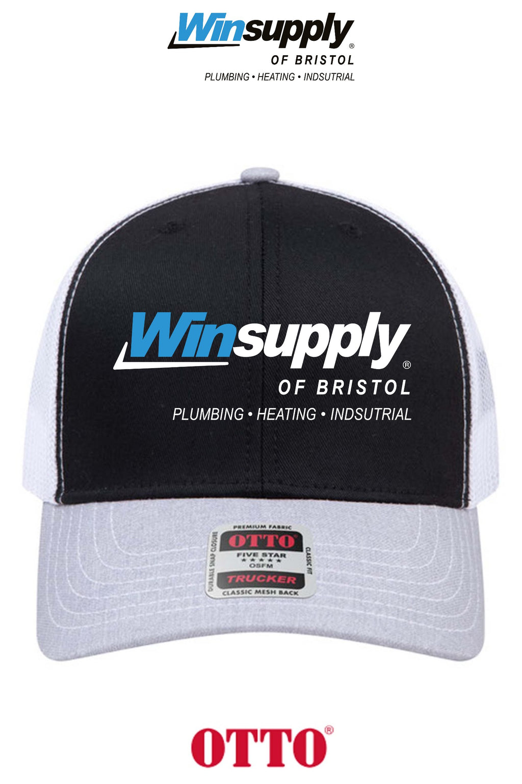 **BULK BUY SPECIAL** OTTO CAP® 6 Panel Mid Profile Mesh Back Trucker Hat - Winsupply of Bristol