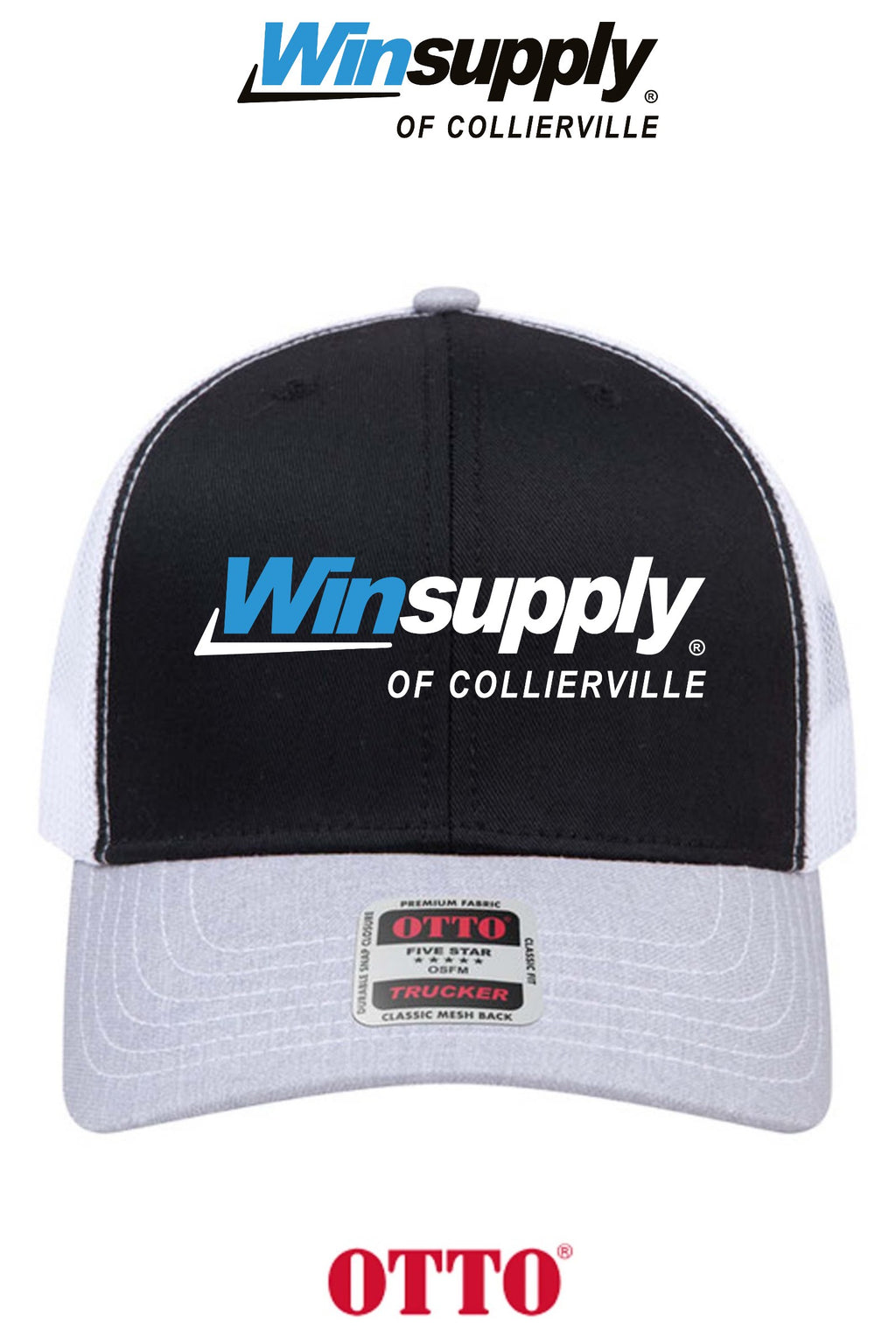 **BULK BUY SPECIAL** OTTO CAP® 6 Panel Mid Profile Mesh Back Trucker Hat - Winsupply of Collierville