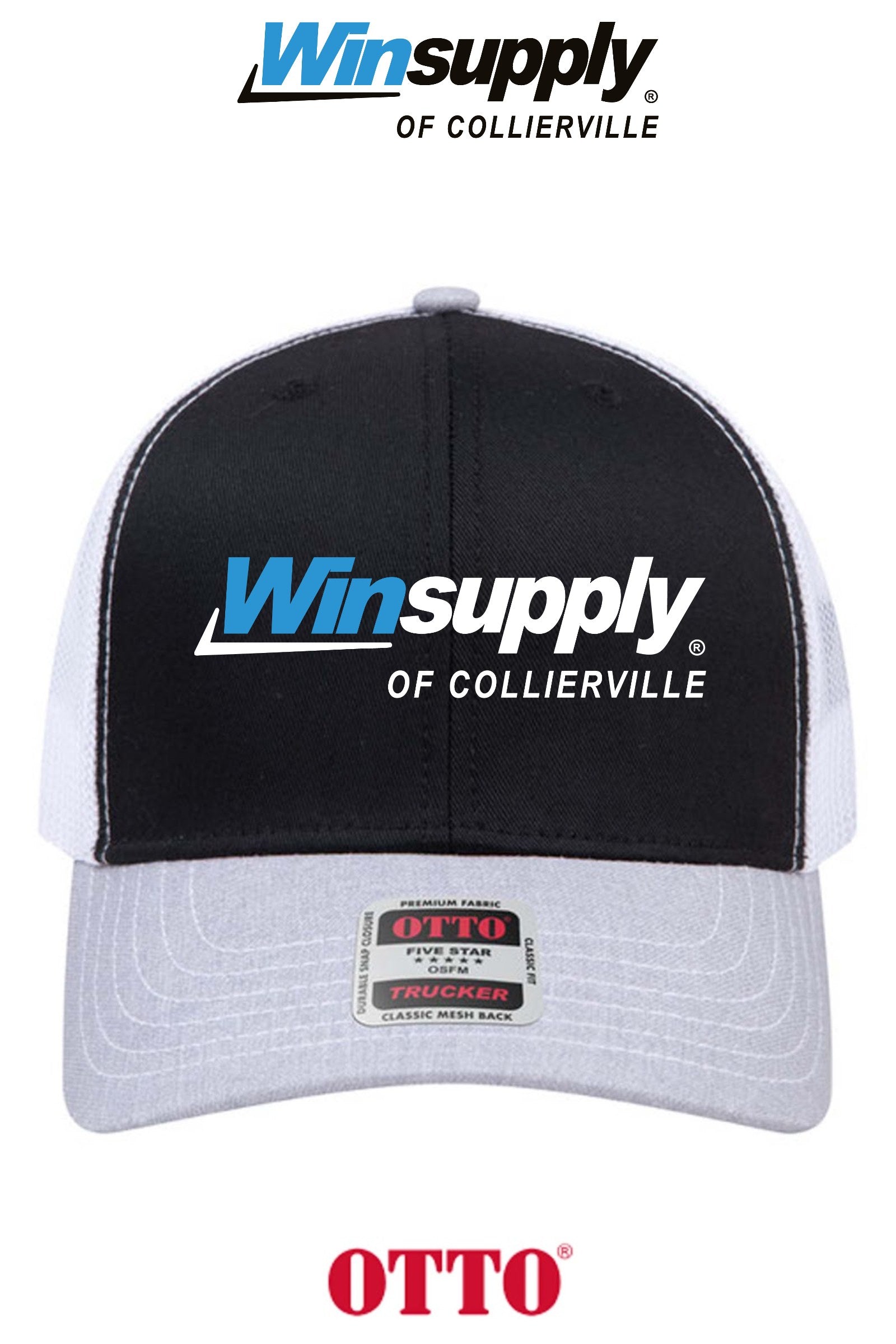 **BULK BUY SPECIAL** OTTO CAP® 6 Panel Mid Profile Mesh Back Trucker Hat - Winston Salem Noland