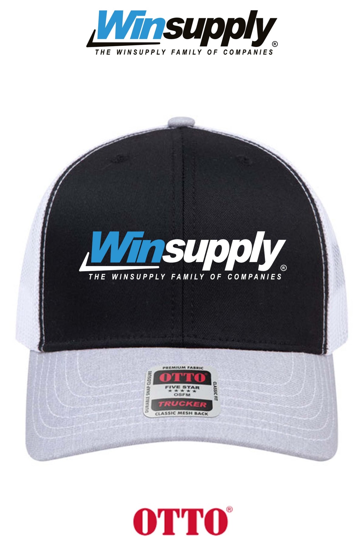 **BULK BUY SPECIAL** OTTO CAP® 6 Panel Mid Profile Mesh Back Trucker Hat - Winsupply of Coraopolis