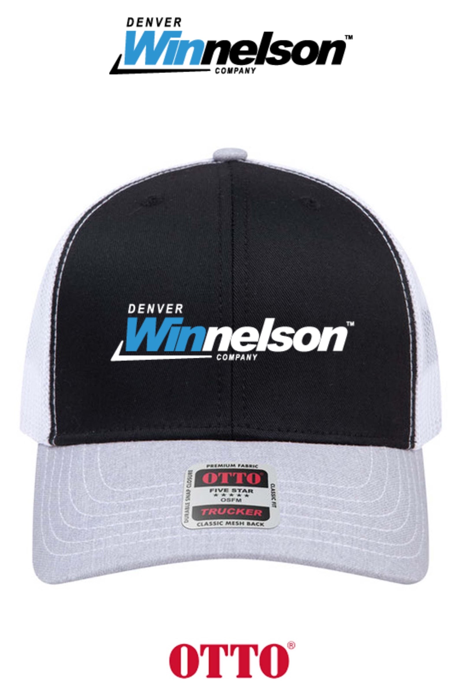 **BULK BUY SPECIAL** OTTO CAP® 6 Panel Mid Profile Mesh Back Trucker Hat - Denver Winnelson