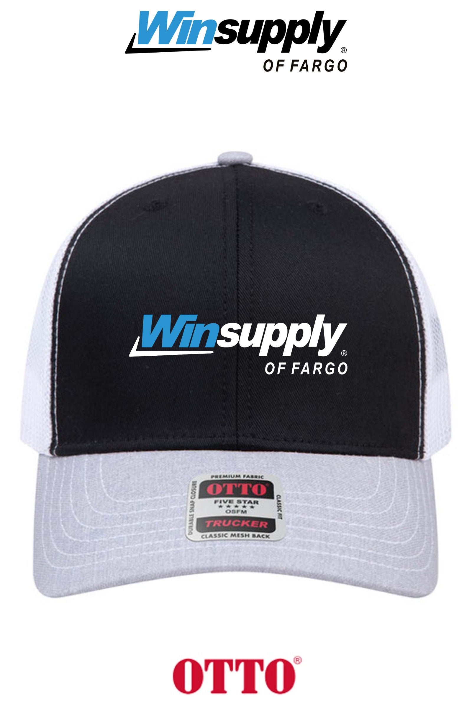 **BULK BUY SPECIAL** OTTO CAP® 6 Panel Mid Profile Mesh Back Trucker Hat - Winsupply of Fargo