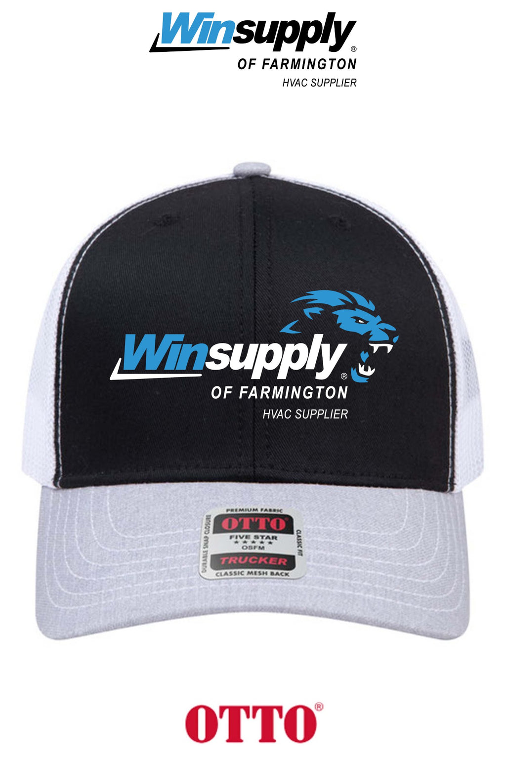 **BULK BUY SPECIAL** OTTO CAP® 6 Panel Mid Profile Mesh Back Trucker Hat - Winsupply of Farmington