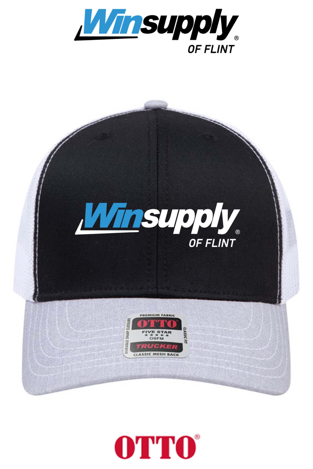 **BULK BUY SPECIAL** OTTO CAP® 6 Panel Mid Profile Mesh Back Trucker Hat - Winsupply of Flint