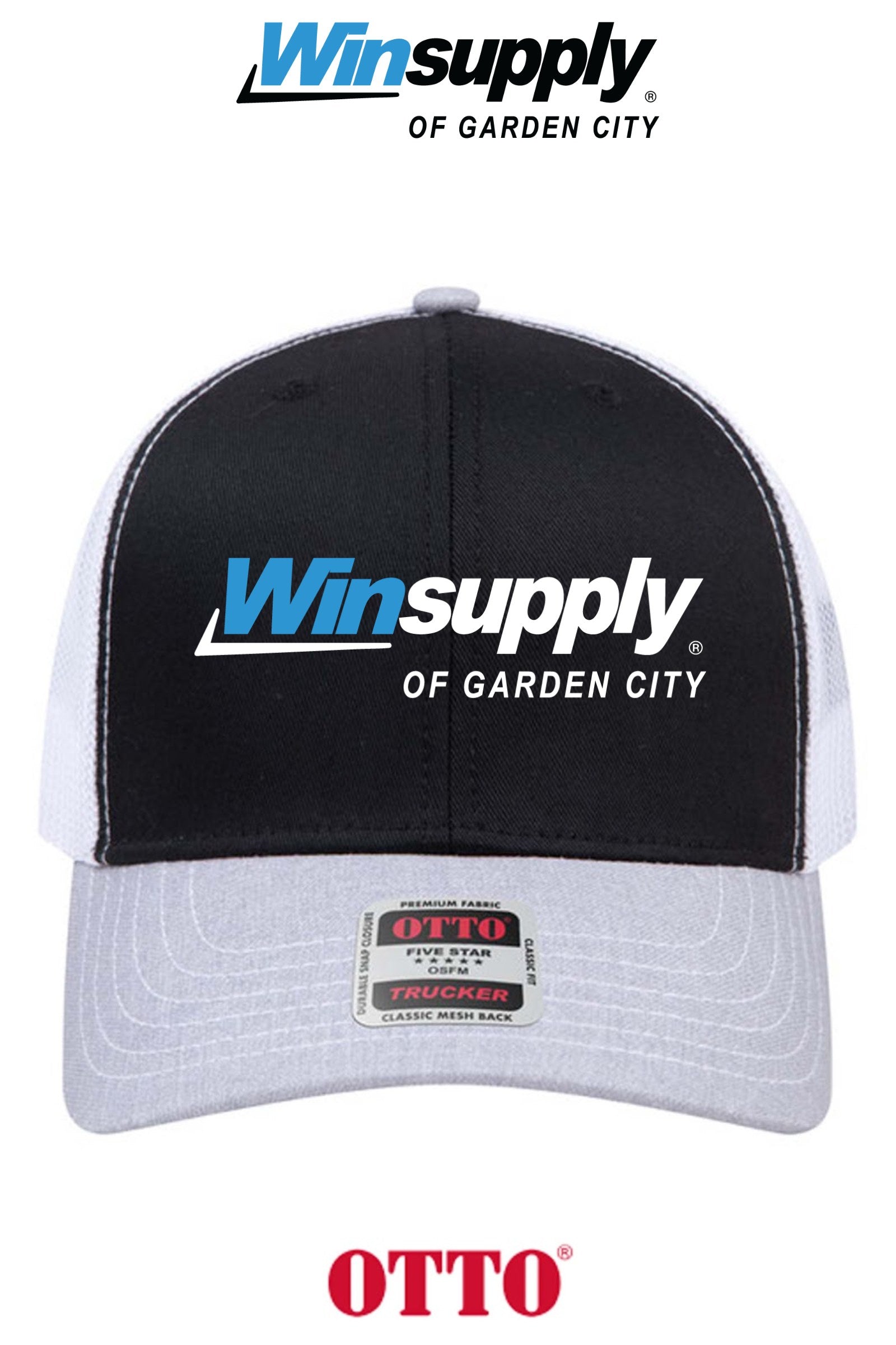 **BULK BUY SPECIAL** OTTO CAP® 6 Panel Mid Profile Mesh Back Trucker Hat - Winsupply Garden City KS Co.