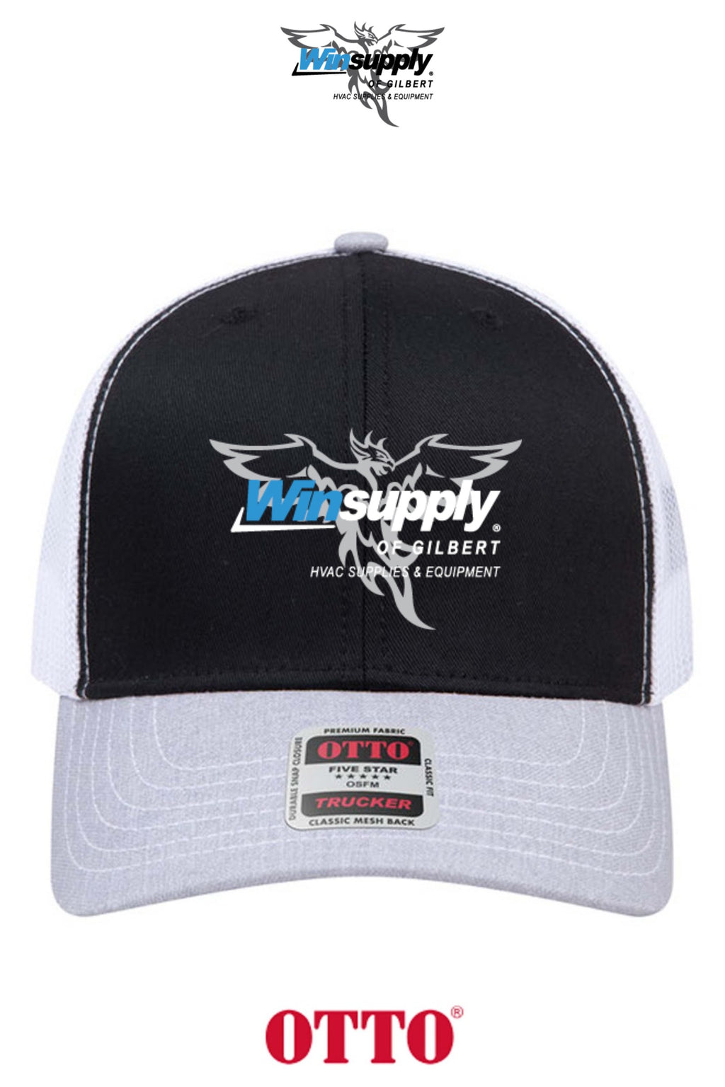 **BULK BUY SPECIAL** OTTO CAP® 6 Panel Mid Profile Mesh Back Trucker Hat - Winsupply of Gilbert