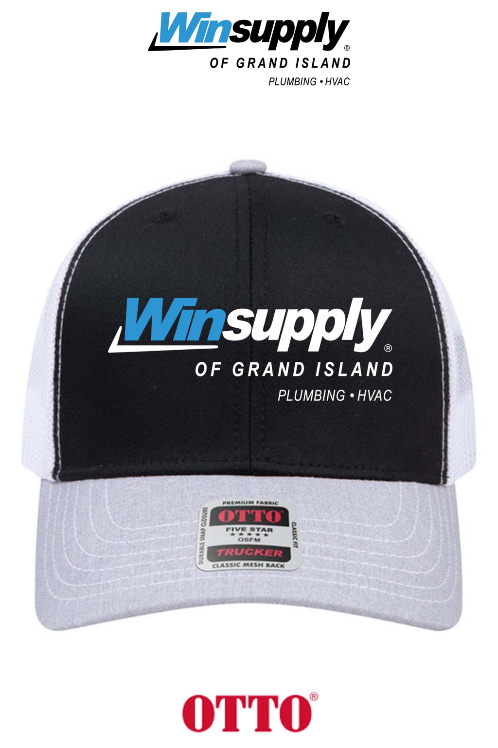 **BULK BUY SPECIAL** OTTO CAP® 6 Panel Mid Profile Mesh Back Trucker Hat - Winsupply of Grand Island