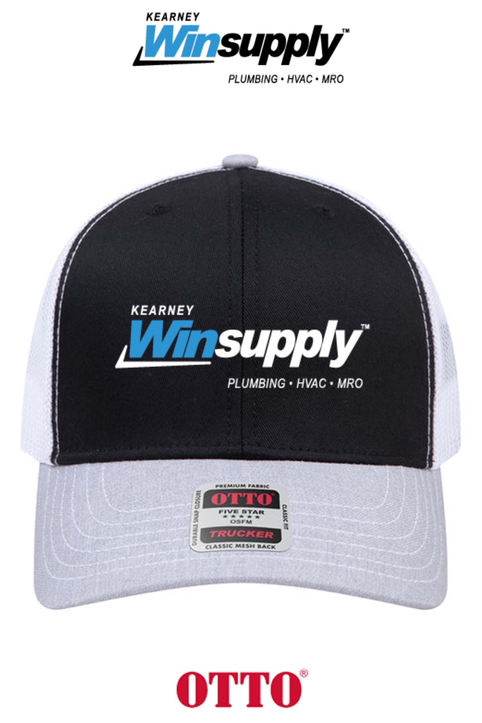 **BULK BUY SPECIAL** OTTO CAP® 6 Panel Mid Profile Mesh Back Trucker Hat - Kearney Winsupply
