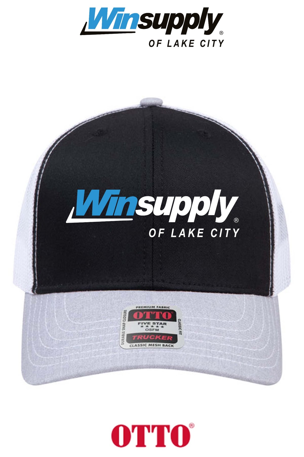 **BULK BUY SPECIAL** OTTO CAP® 6 Panel Mid Profile Mesh Back Trucker Hat - Winsupply of Lake City