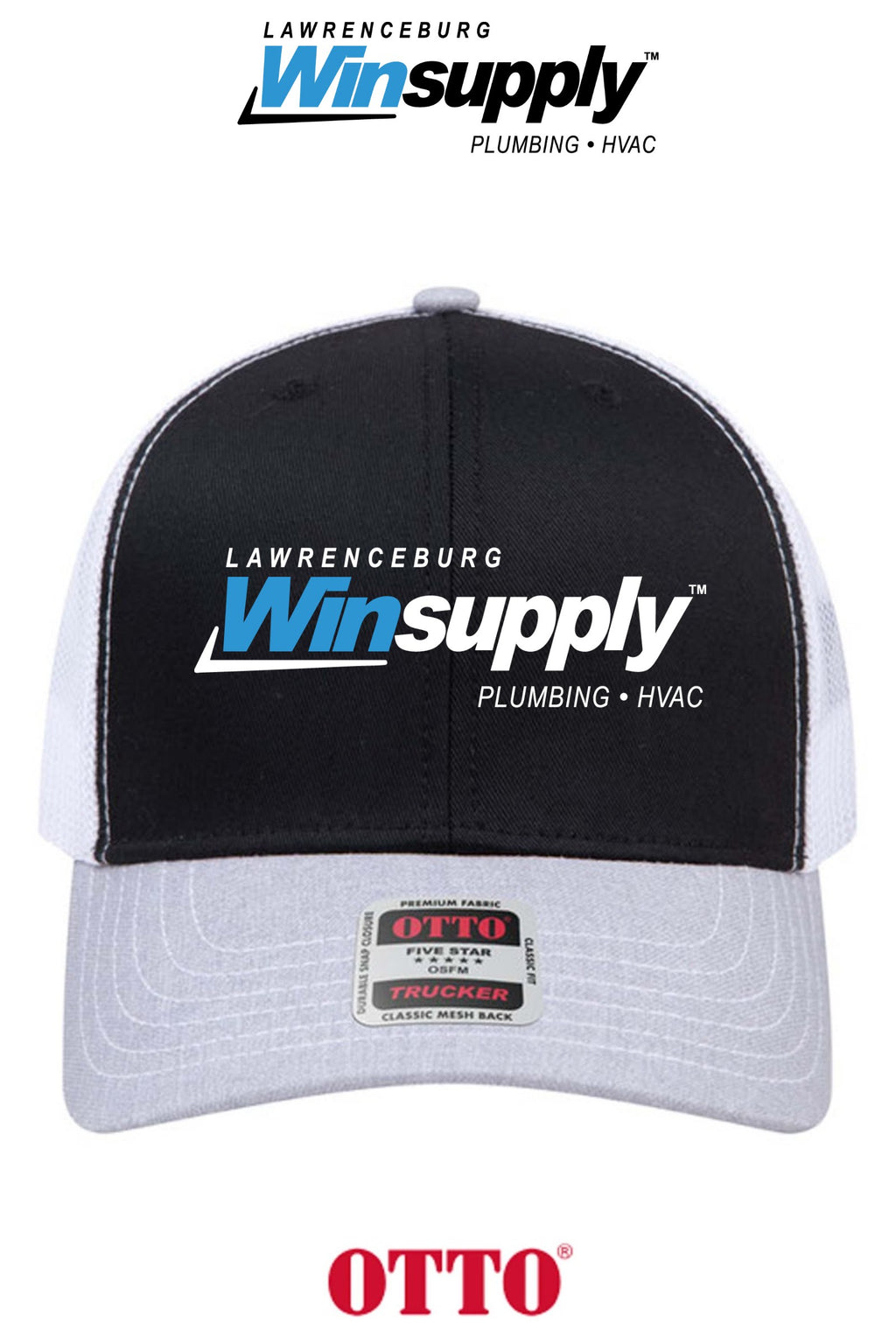 **BULK BUY SPECIAL** OTTO CAP® 6 Panel Mid Profile Mesh Back Trucker Hat - Lawrenceburg Winsupply