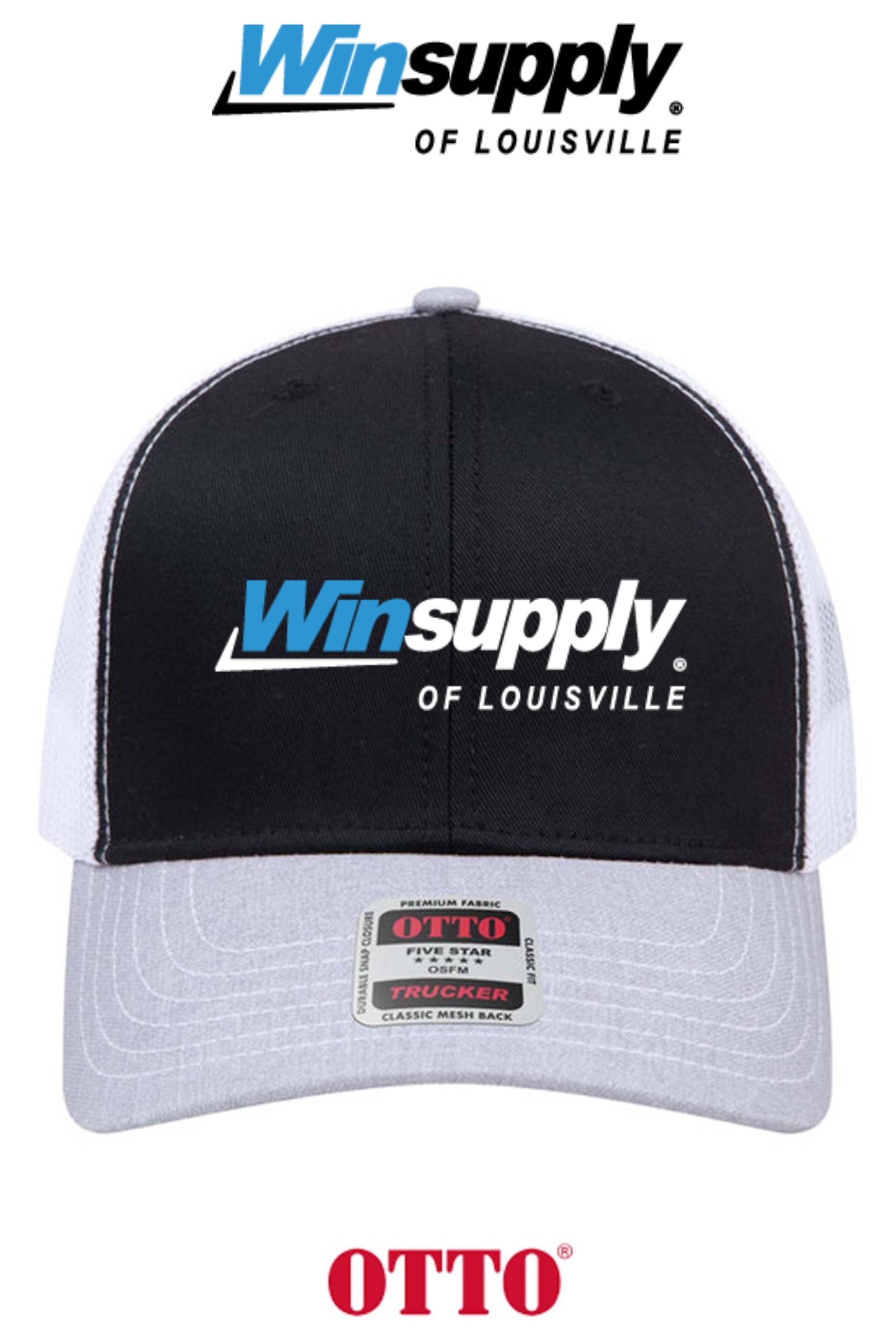 **BULK BUY SPECIAL** OTTO CAP® 6 Panel Mid Profile Mesh Back Trucker Hat - Winsupply of Louisville KY