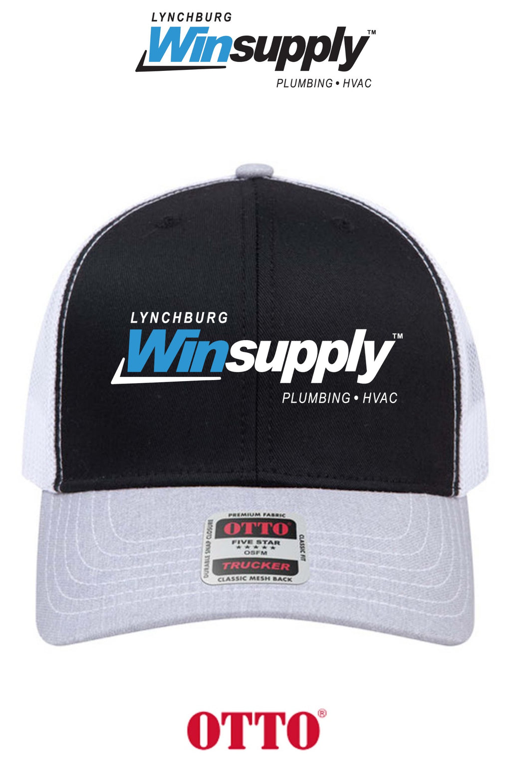 **BULK BUY SPECIAL** OTTO CAP® 6 Panel Mid Profile Mesh Back Trucker Hat - Lynchburg Winsupply