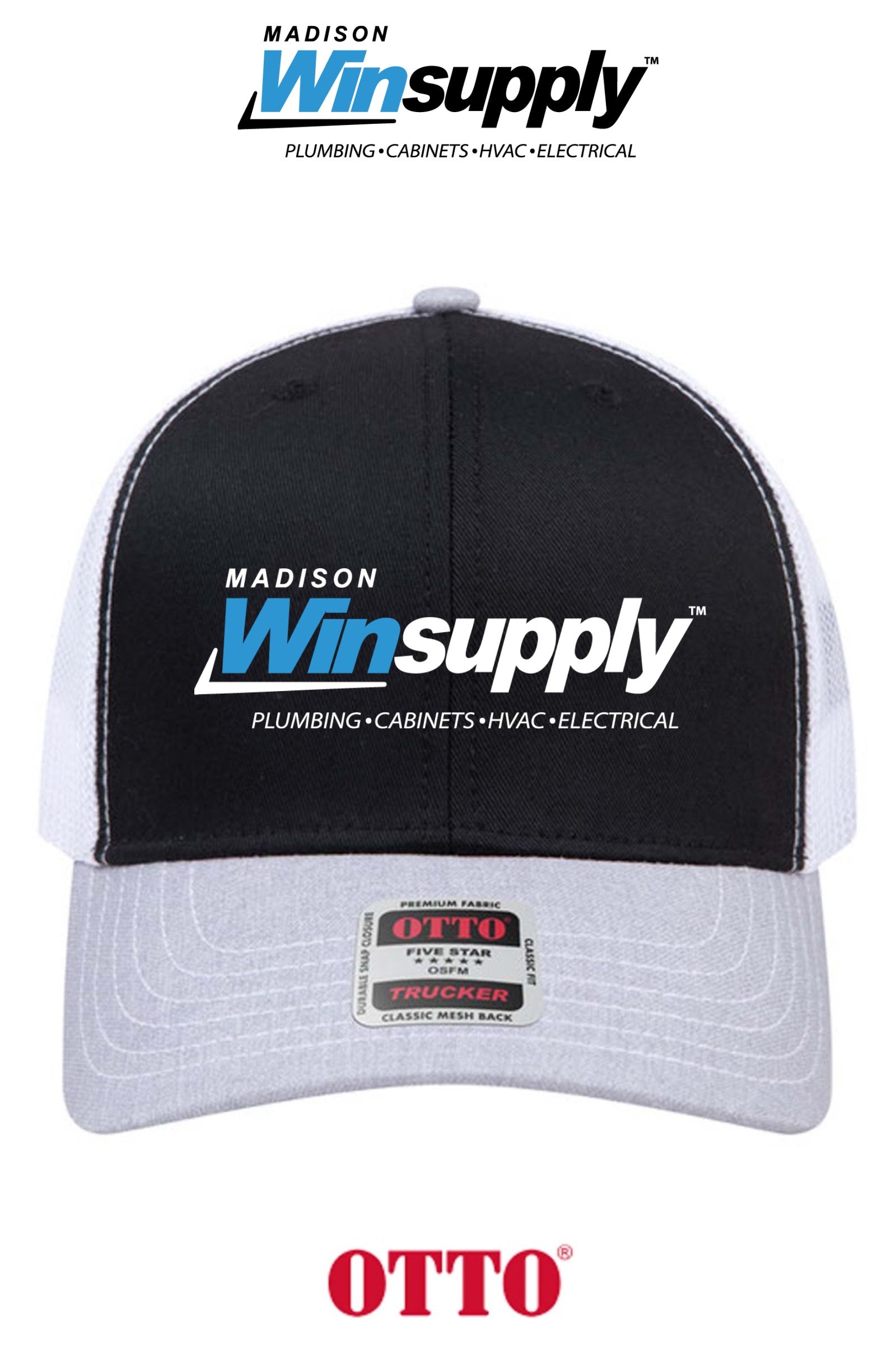 **BULK BUY SPECIAL** OTTO CAP® 6 Panel Mid Profile Mesh Back Trucker Hat - Madison Winsupply
