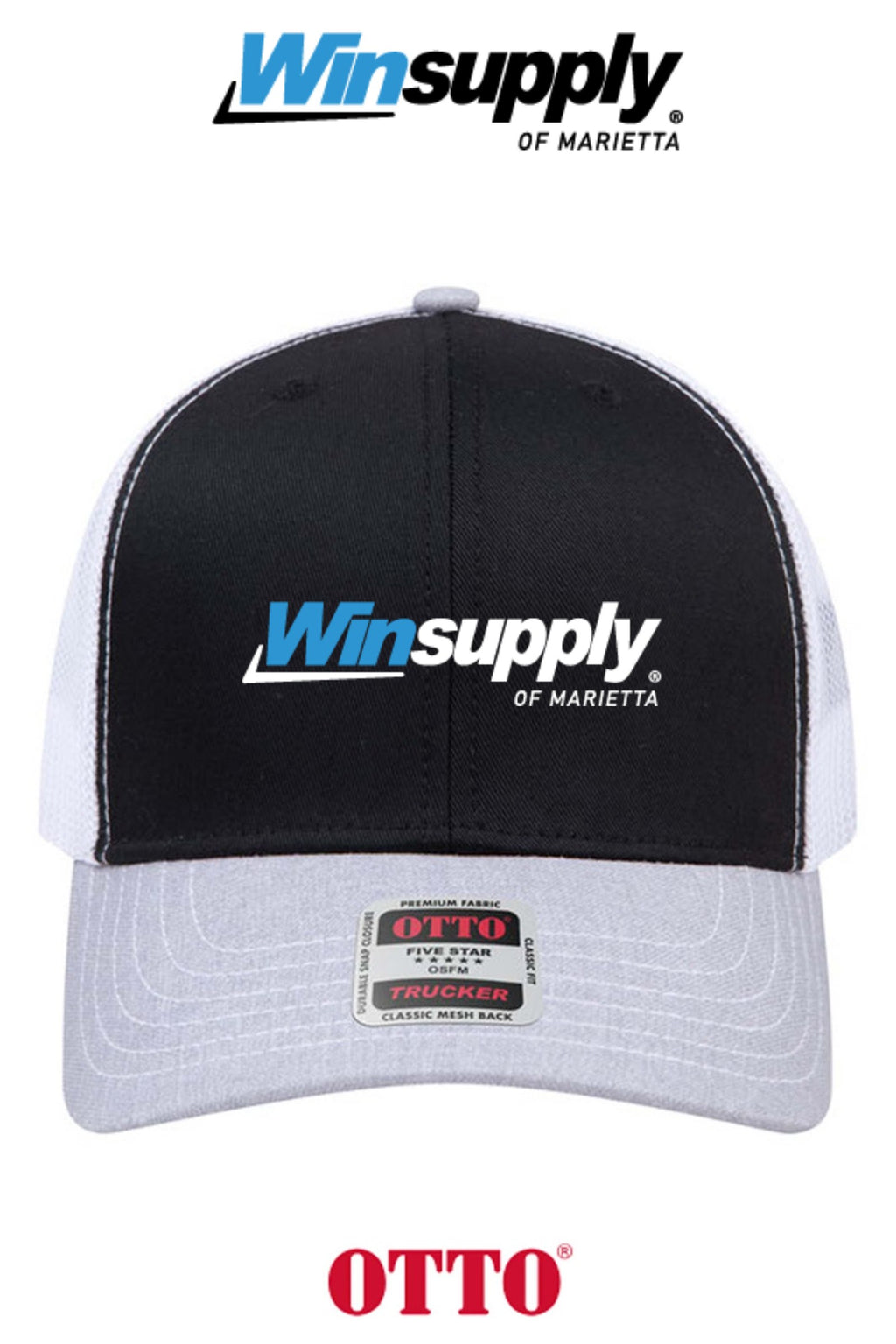 **BULK BUY SPECIAL** OTTO CAP® 6 Panel Mid Profile Mesh Back Trucker Hat - Winsupply of Marietta