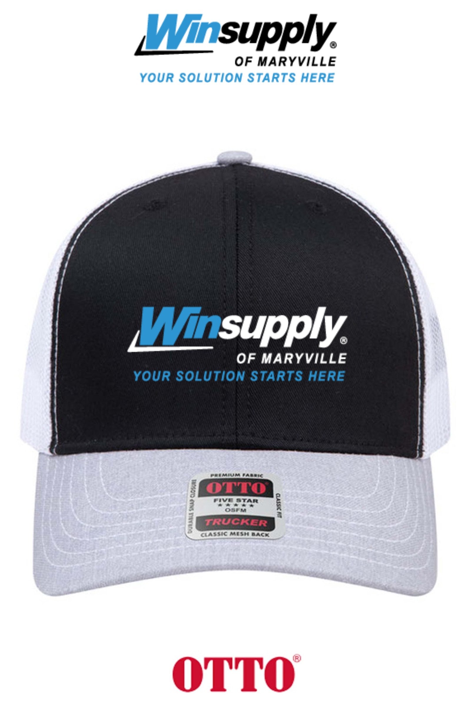 **BULK BUY SPECIAL** OTTO CAP® 6 Panel Mid Profile Mesh Back Trucker Hat - Winsupply of Maryville