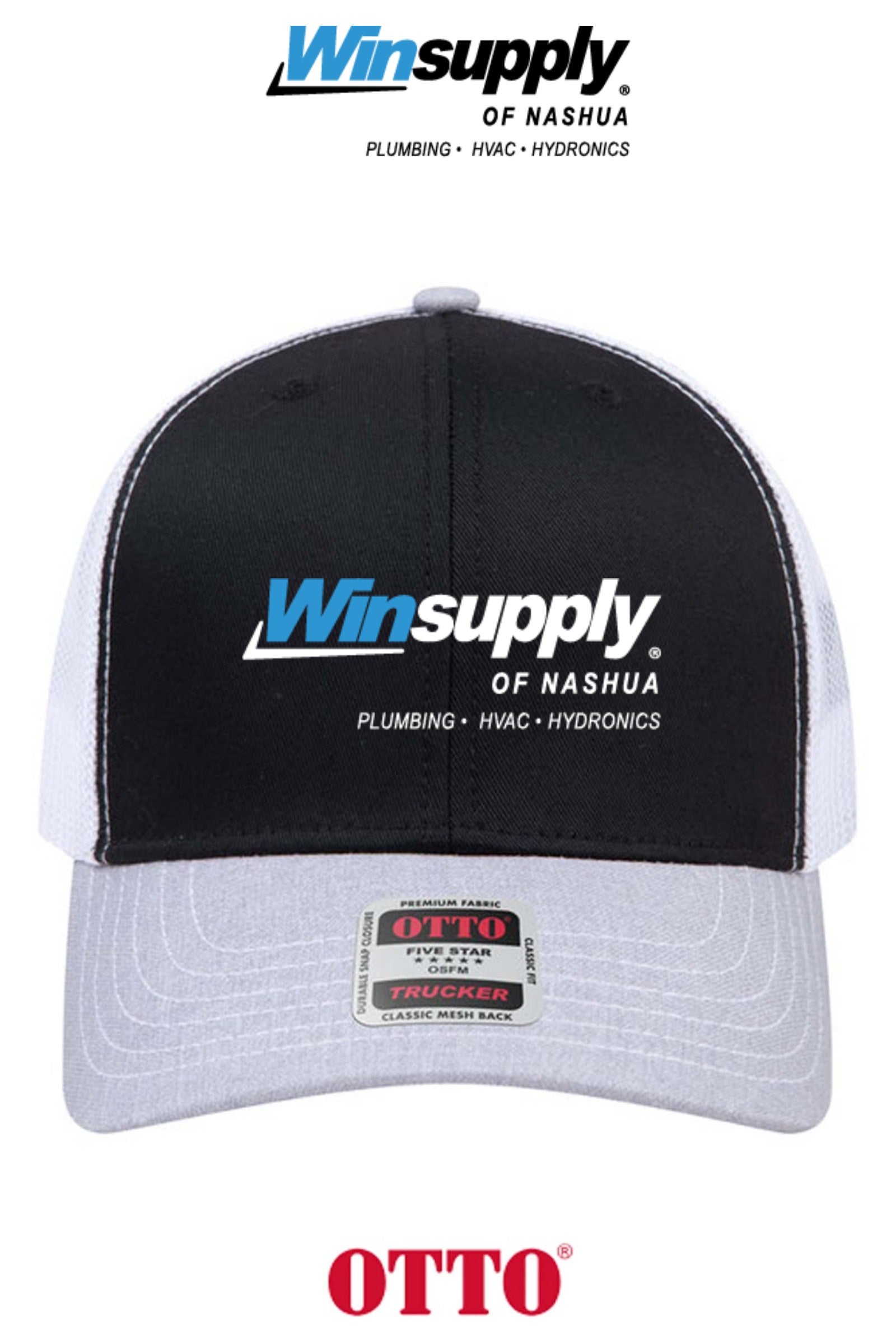 **BULK BUY SPECIAL** OTTO CAP® 6 Panel Mid Profile Mesh Back Trucker Hat - Winsupply of Nashua NH