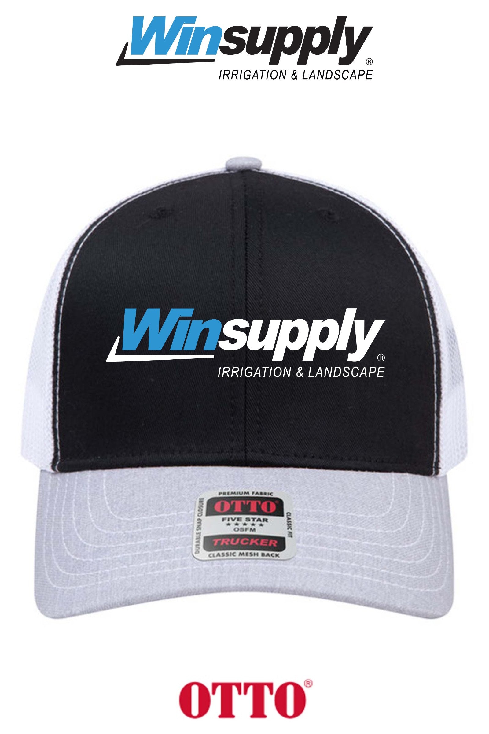 **BULK BUY SPECIAL** OTTO CAP® 6 Panel Mid Profile Mesh Back Trucker Hat - Winsupply NE Albuquerque NM Co.
