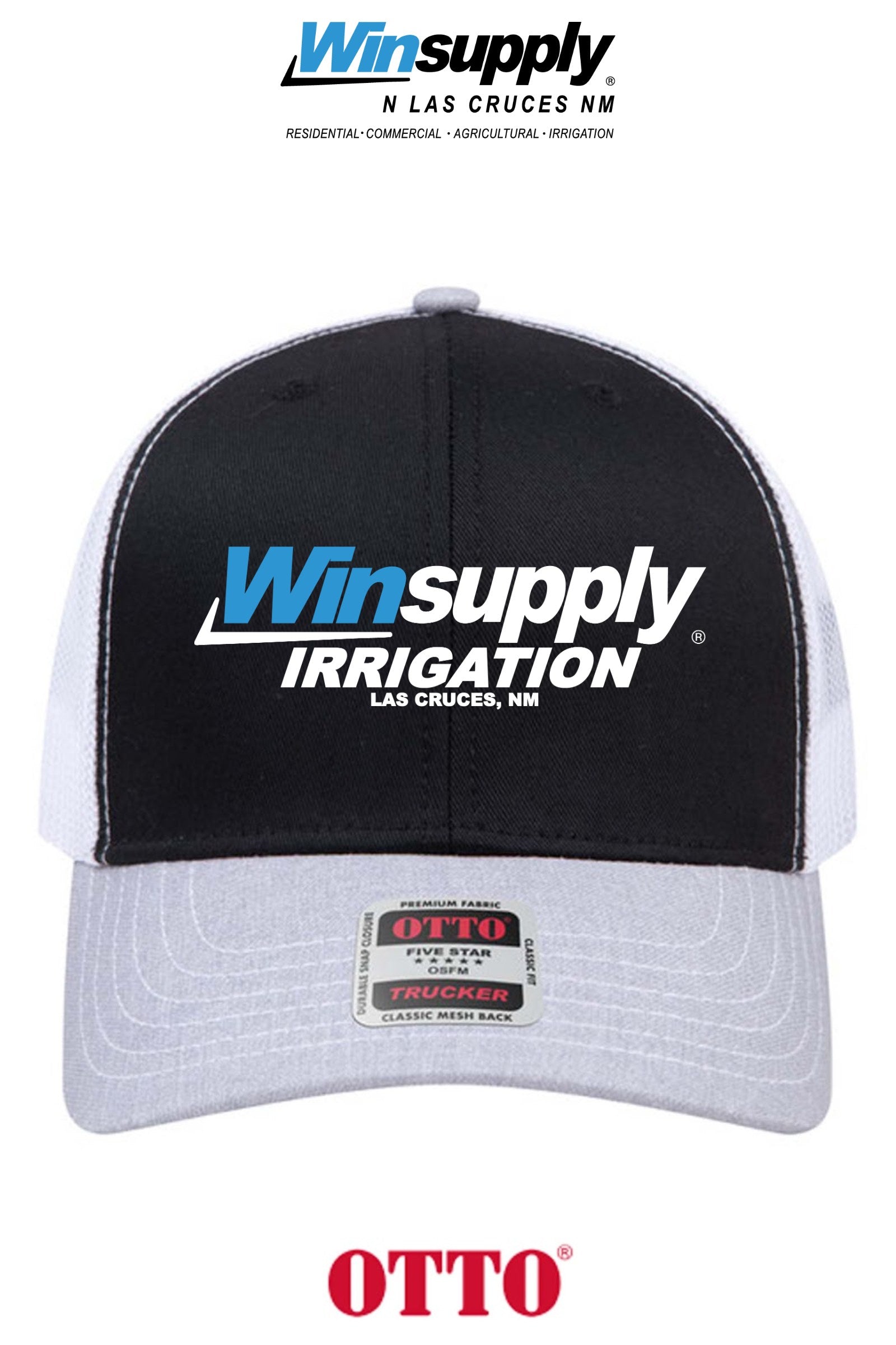 **BULK BUY SPECIAL** OTTO CAP® 6 Panel Mid Profile Mesh Back Trucker Hat - Winsupply N Las Cruces NM