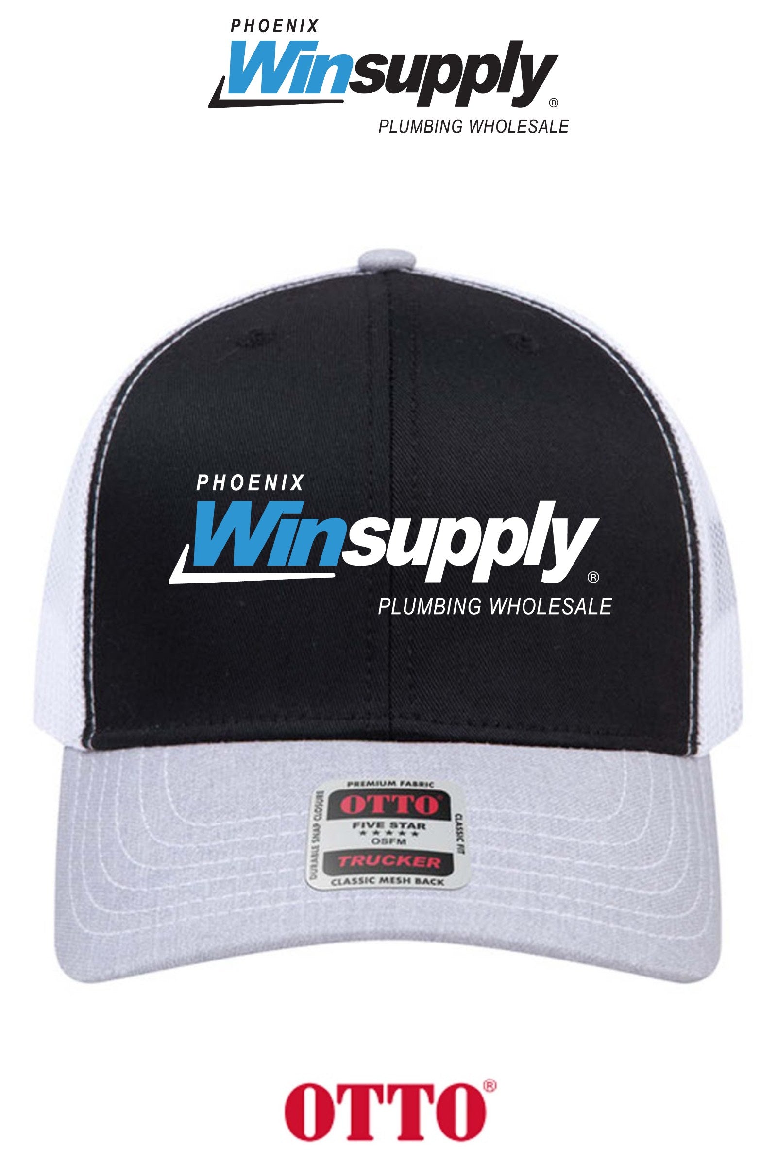 **BULK BUY SPECIAL** OTTO CAP® 6 Panel Mid Profile Mesh Back Trucker Hat - Phoenix Winsupply