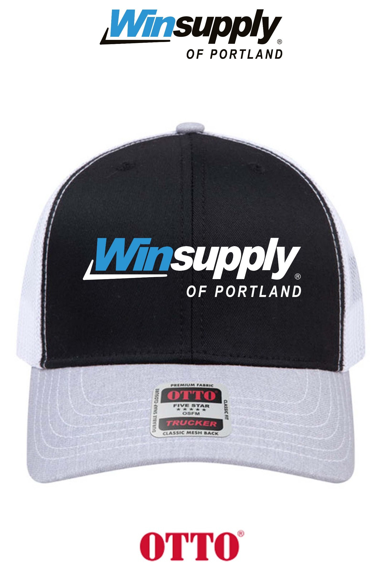 **BULK BUY SPECIAL** OTTO CAP® 6 Panel Mid Profile Mesh Back Trucker Hat - Winsupply of Portland