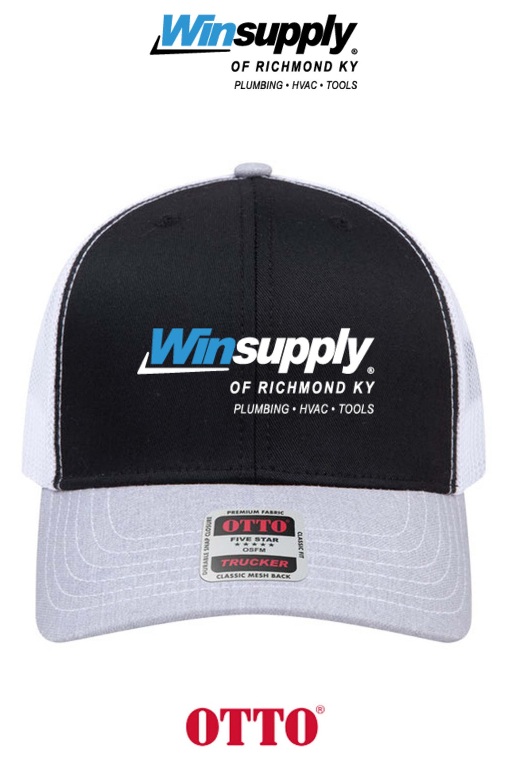 **BULK BUY SPECIAL** OTTO CAP® 6 Panel Mid Profile Mesh Back Trucker Hat - Winsupply of Richmond KY