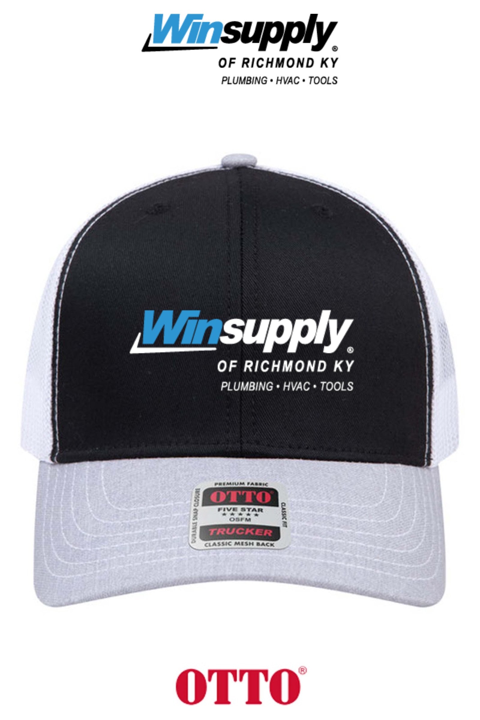 **BULK BUY SPECIAL** OTTO CAP® 6 Panel Mid Profile Mesh Back Trucker Hat - Winsupply of Richmond KY