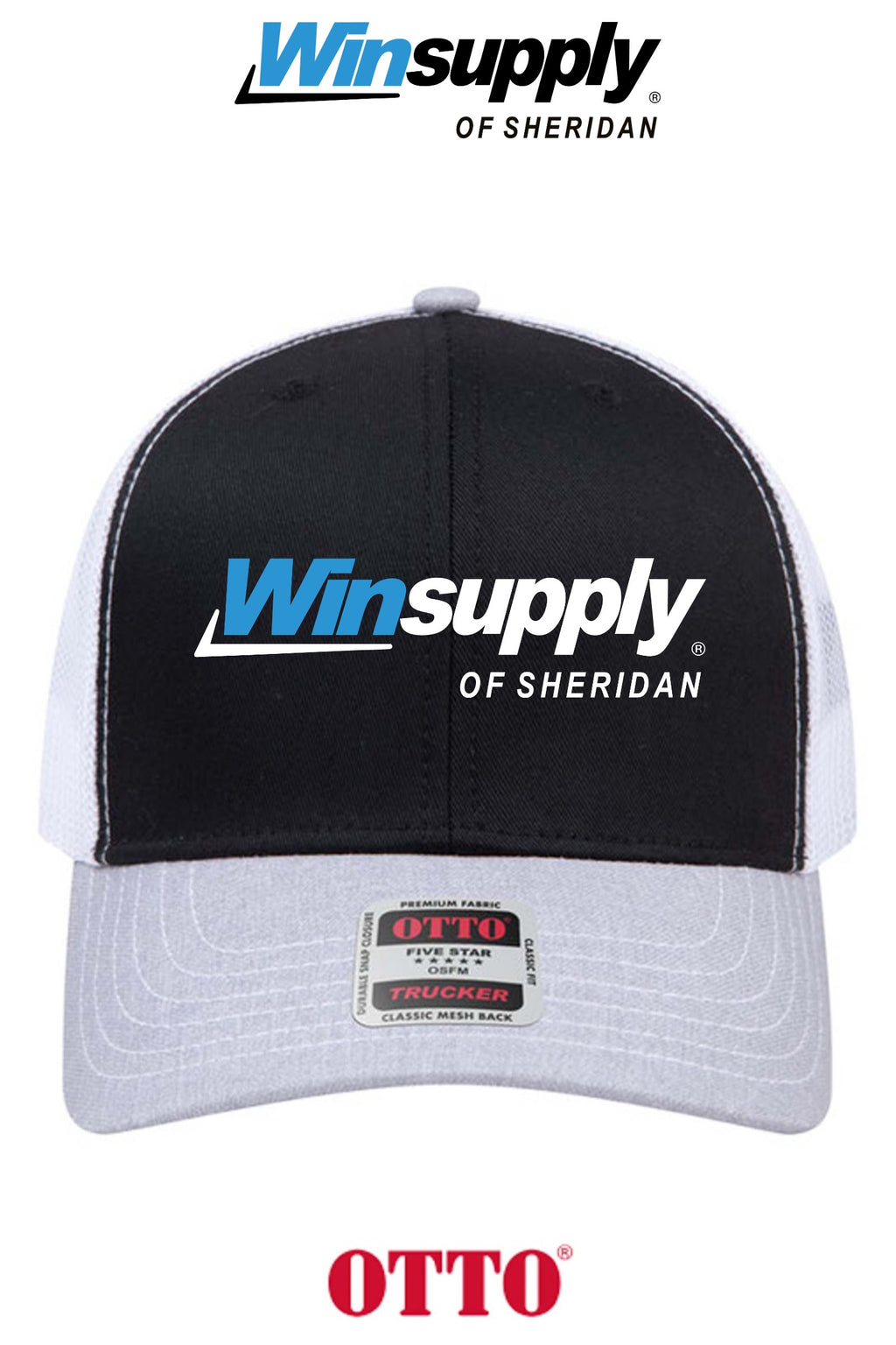 **BULK BUY SPECIAL** OTTO CAP® 6 Panel Mid Profile Mesh Back Trucker Hat - Winsupply of Sheridan