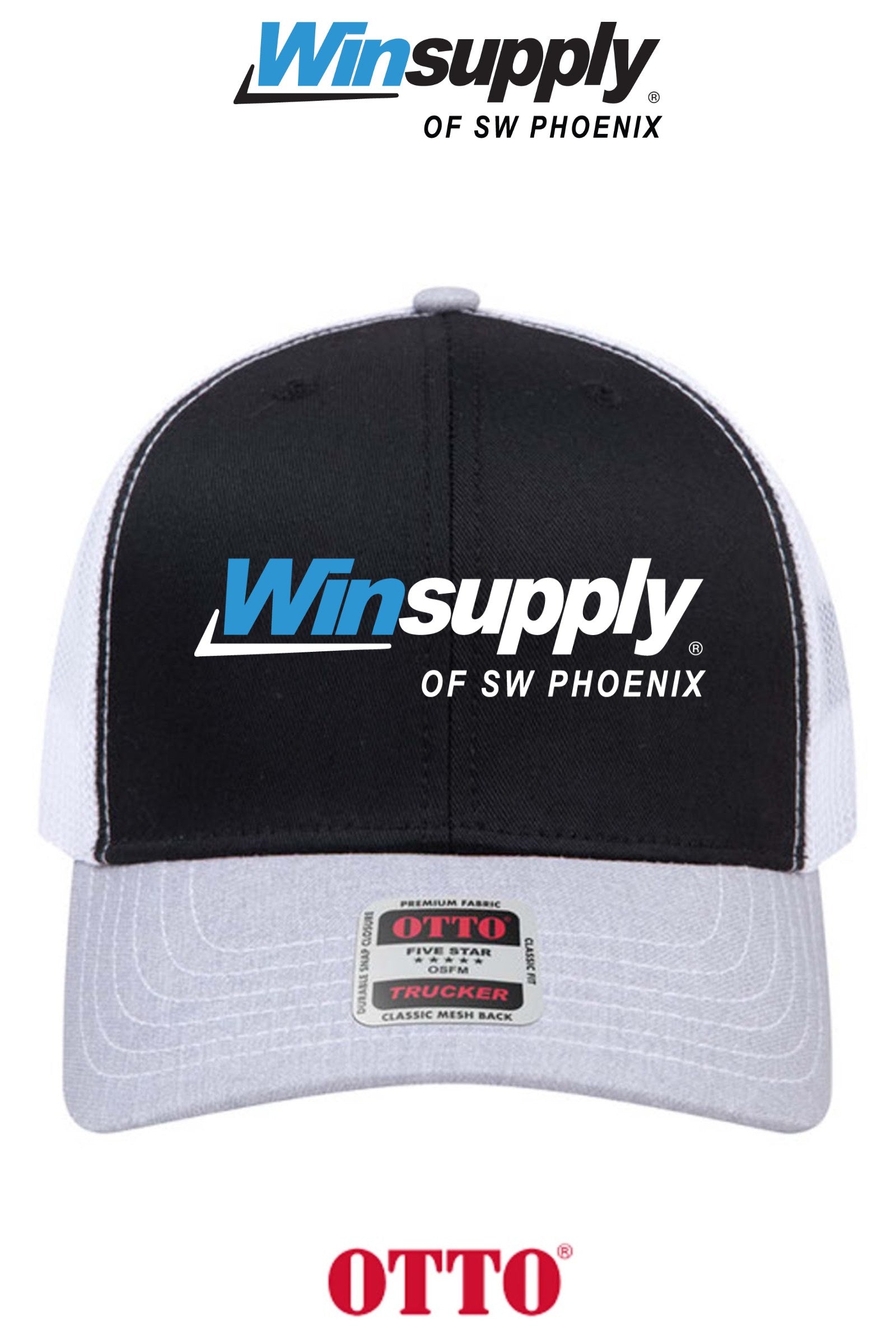 **BULK BUY SPECIAL** OTTO CAP® 6 Panel Mid Profile Mesh Back Trucker Hat - Winsupply of SW Phoenix