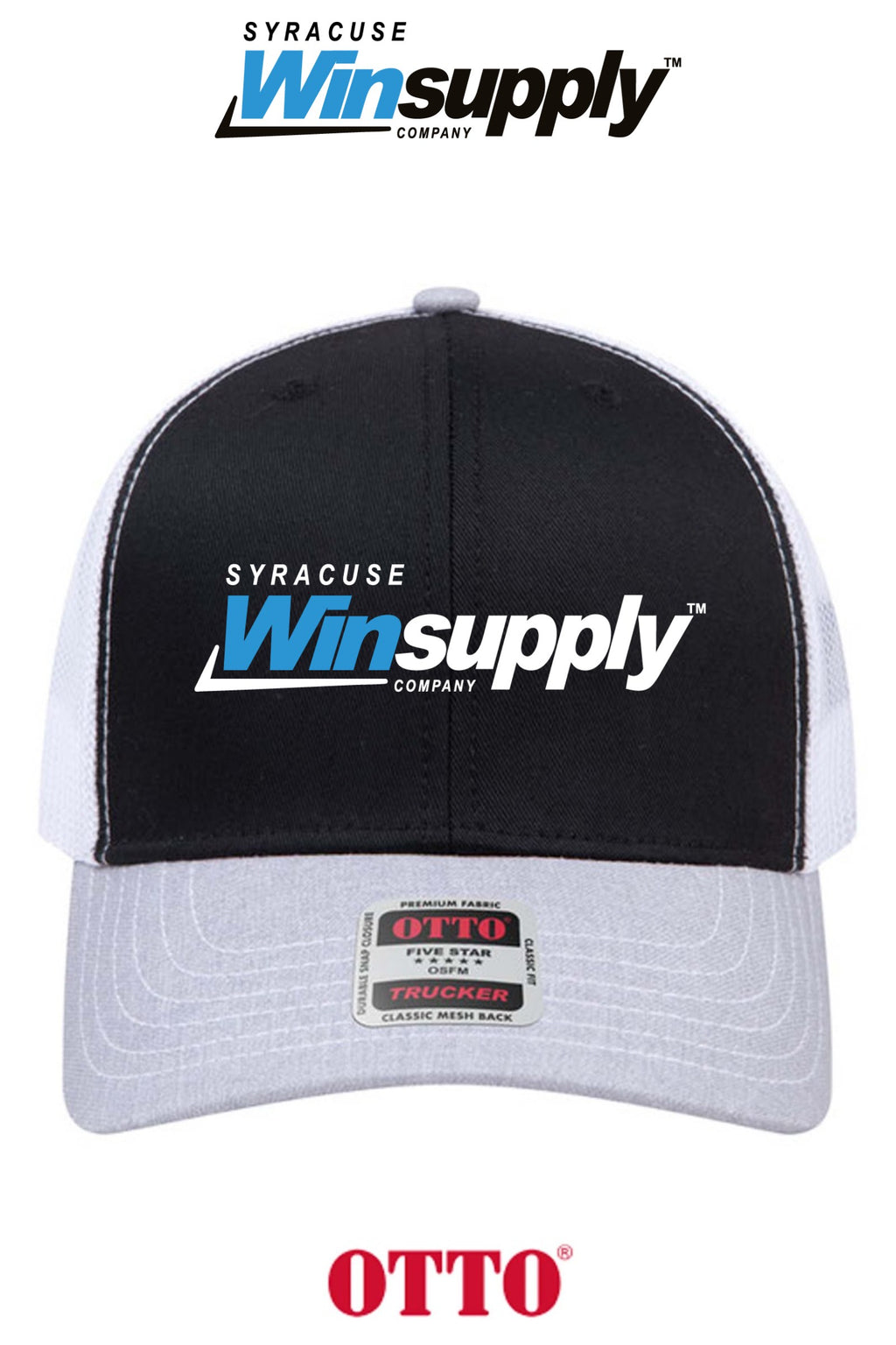 **BULK BUY SPECIAL** OTTO CAP® 6 Panel Mid Profile Mesh Back Trucker Hat - Syracuse Winsupply