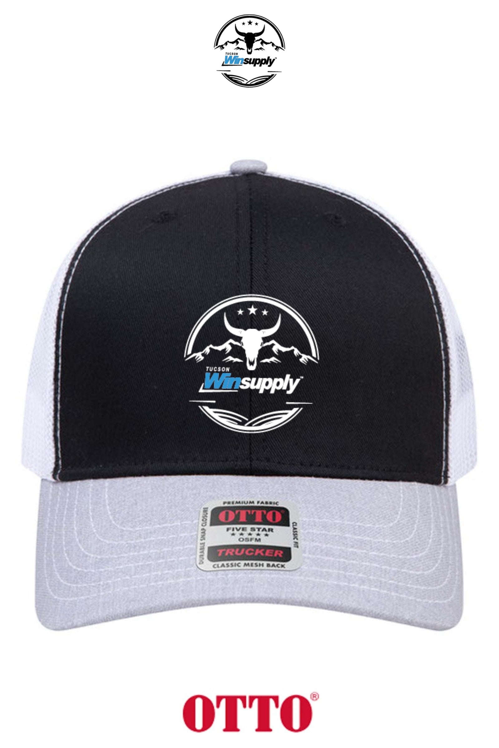 **BULK BUY SPECIAL** OTTO CAP® 6 Panel Mid Profile Mesh Back Trucker Hat - Winsupply Tucson AZ