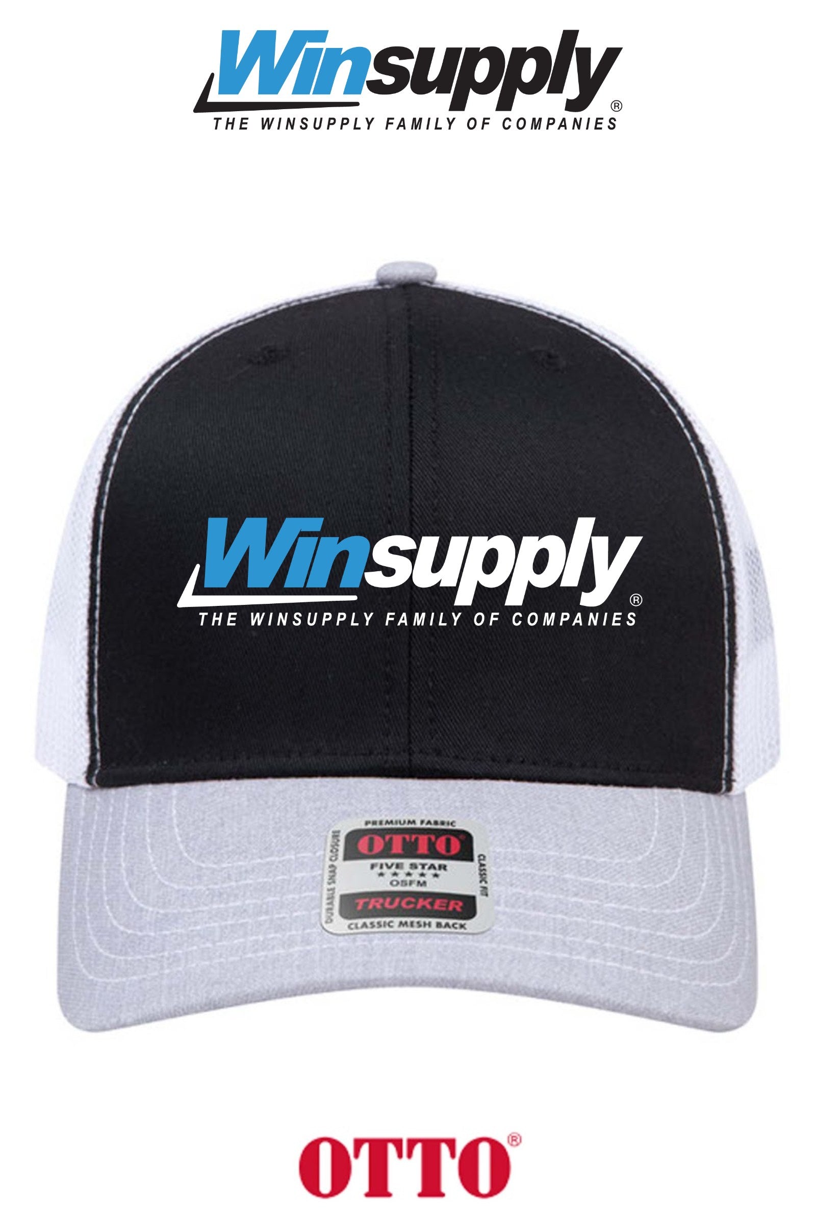 **BULK BUY SPECIAL** OTTO CAP® 6 Panel Mid Profile Mesh Back Trucker Hat - Winsupply of West Hartford