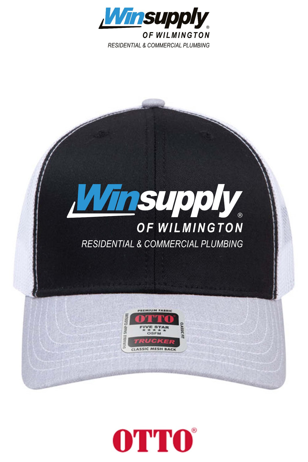 **BULK BUY SPECIAL** OTTO CAP® 6 Panel Mid Profile Mesh Back Trucker Hat - Winsupply of Wilmington